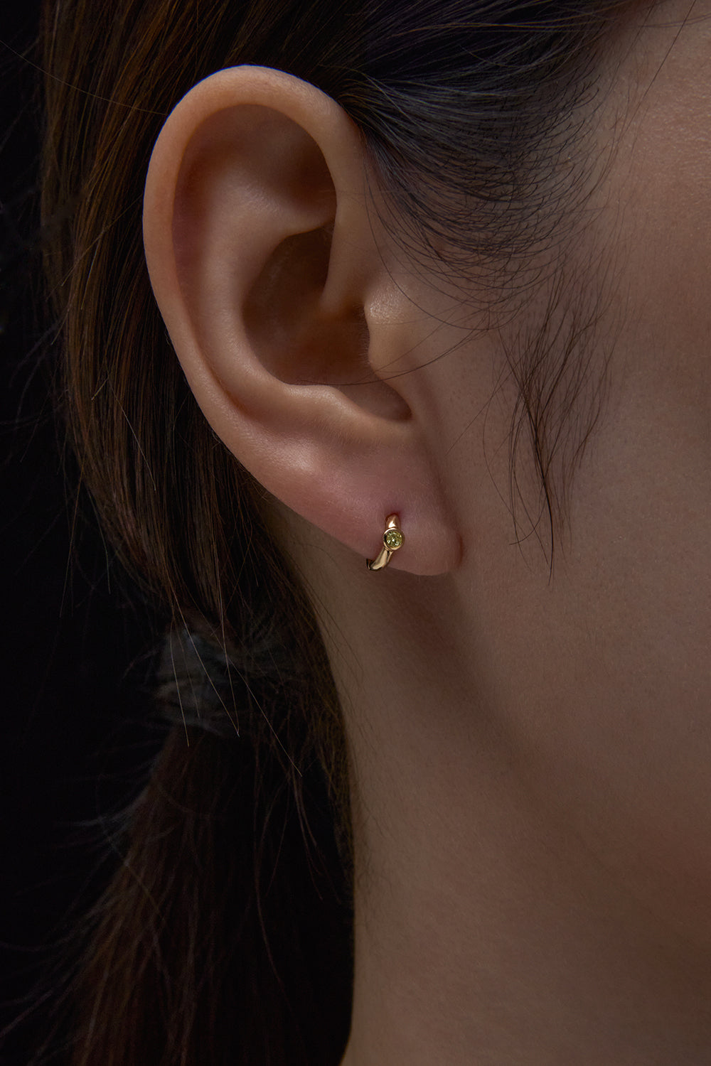 RENAISSANCE YELLOW DIAMOND ORB HOOPS