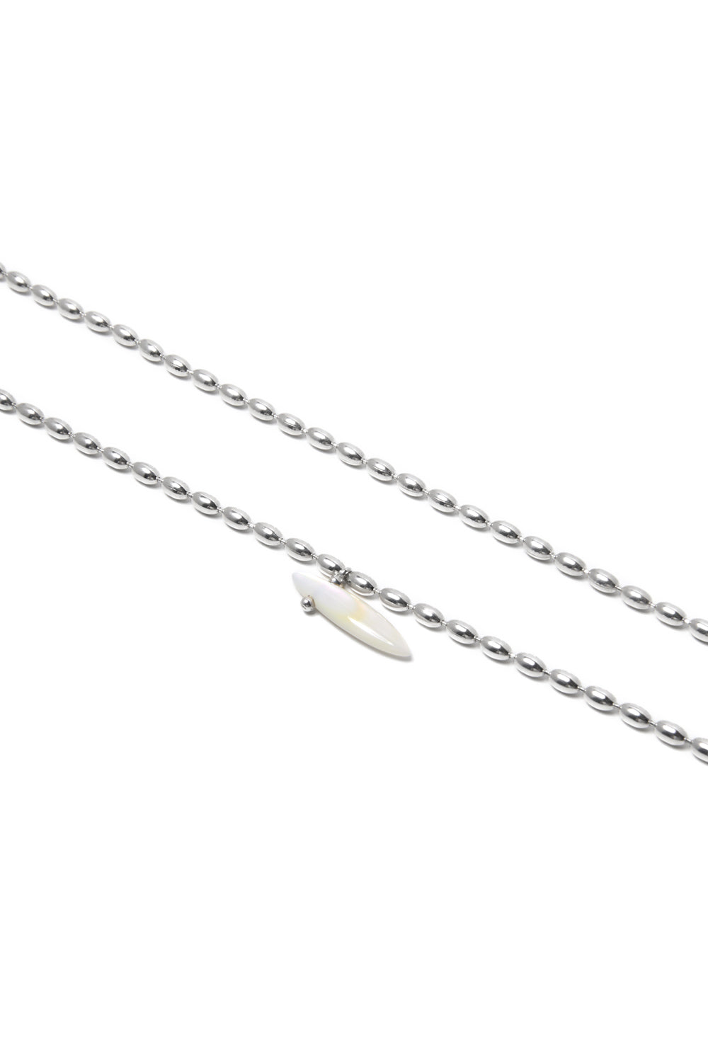 BOHO OVAL QUARTZ SHELL NECKLACE