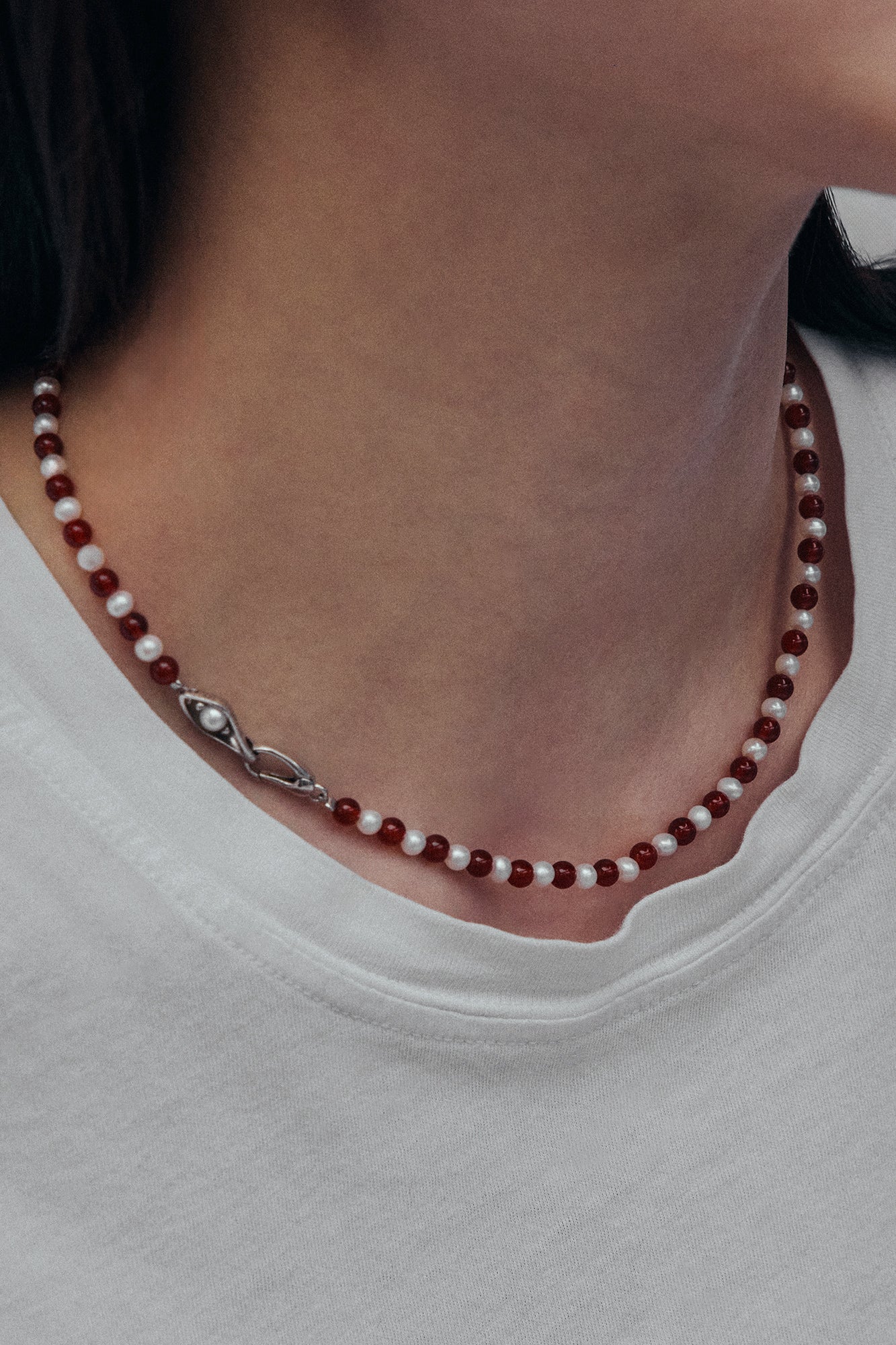 EVERYDAY PEARLS WITH RED ONYX