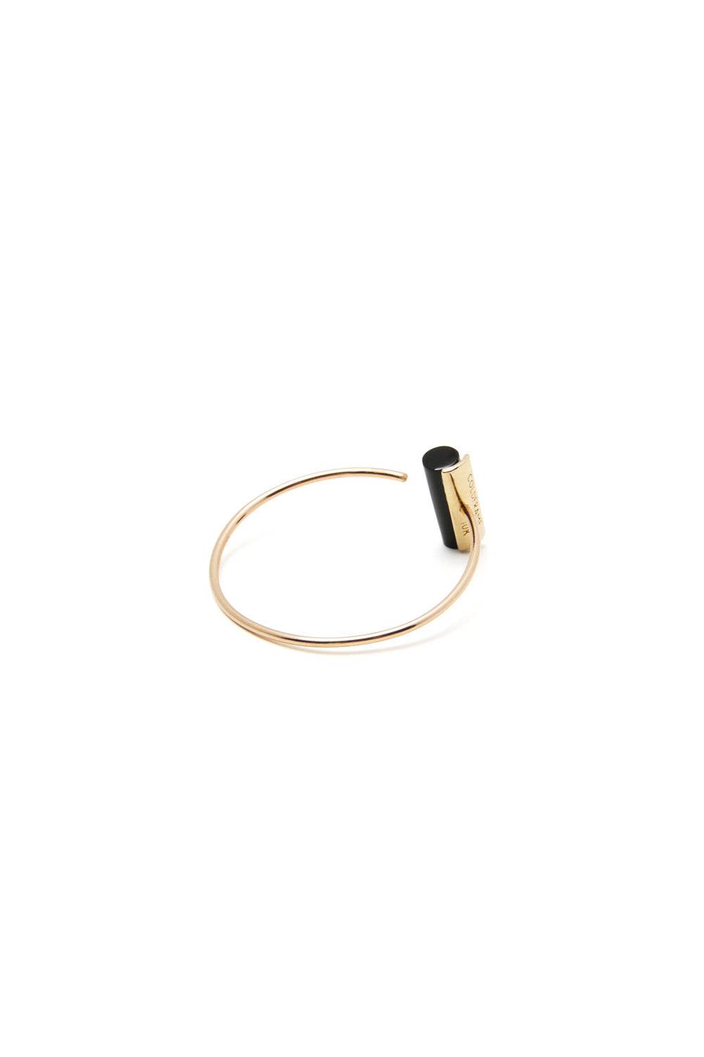 GOLD HOOP WITH ONYX M 2015