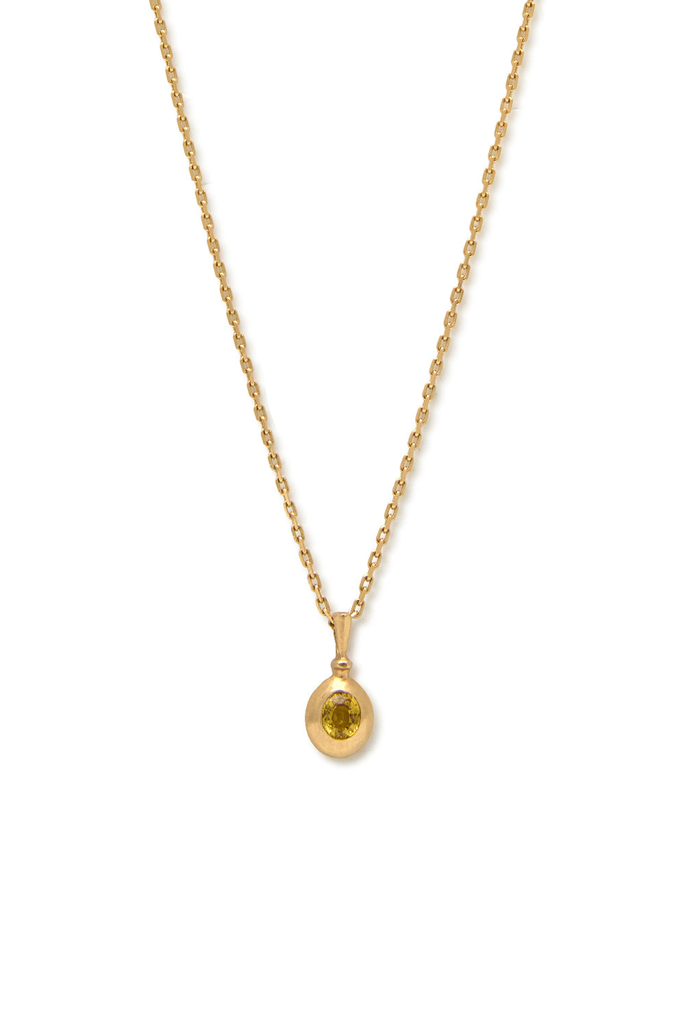 RENAISSANCE OVAL YELLOW SAPPHIRE PENDANT