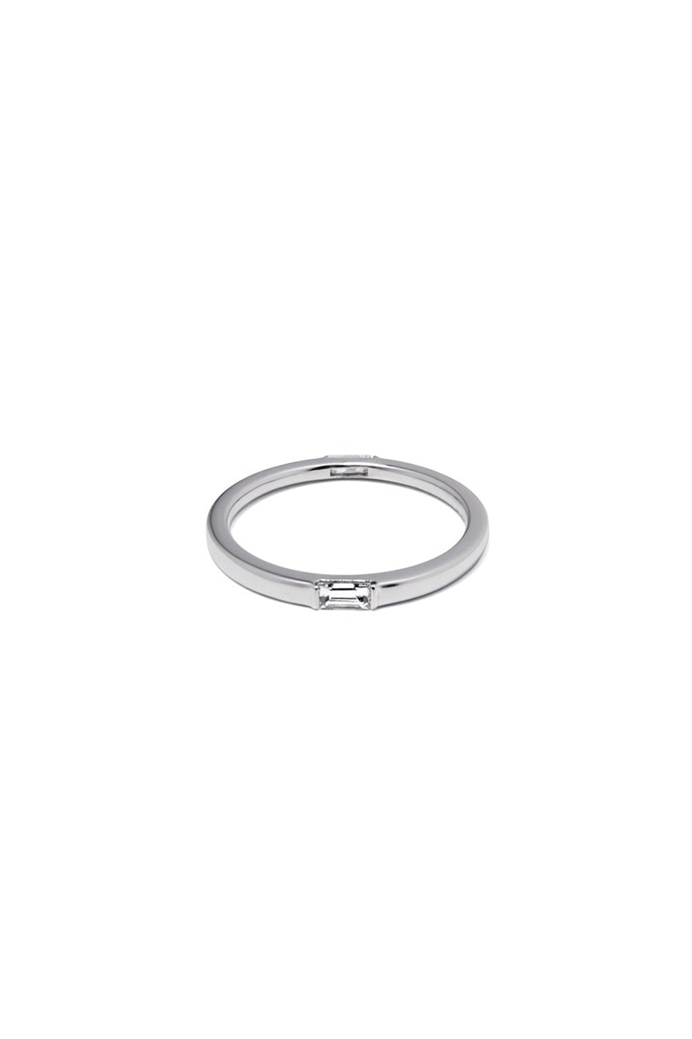 SLIM BODY DUO BAGUETTE DIAMOND WHITE GOLD RING