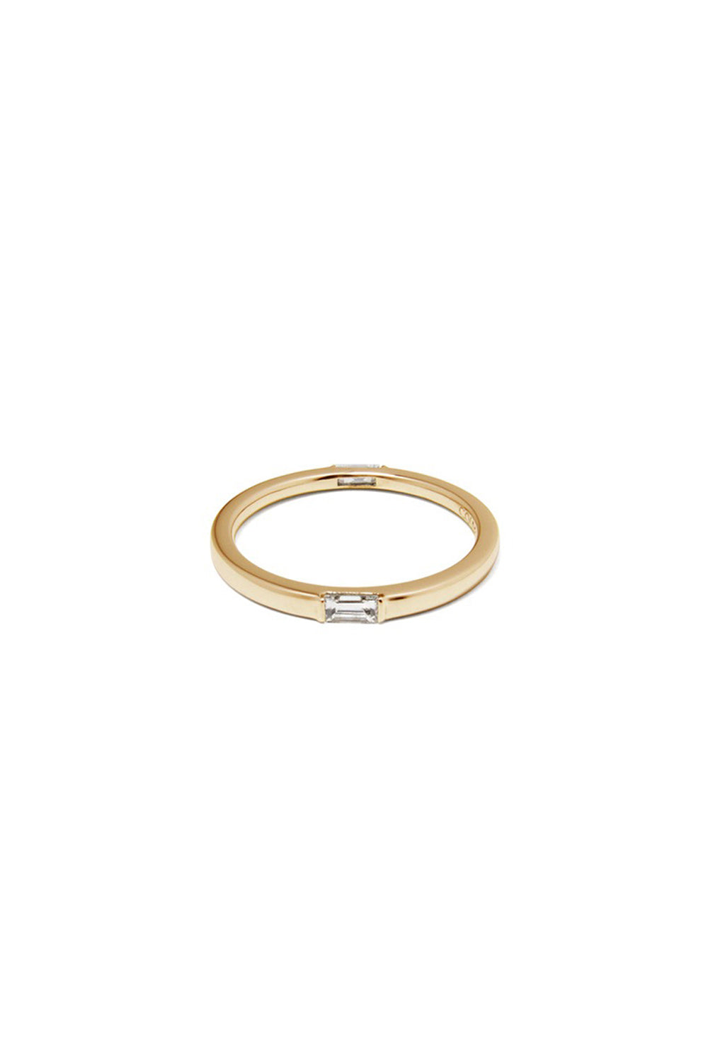 SLIM BODY DUO BAGUETTE DIAMOND YELLOW GOLD RING
