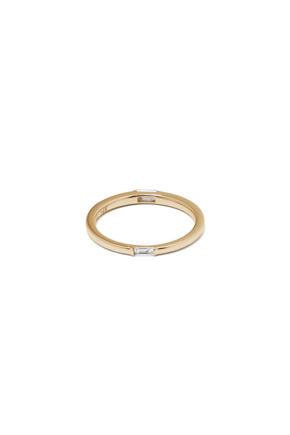 SLIM BODY DUO BAGUETTE DIAMOND YELLOW GOLD RING