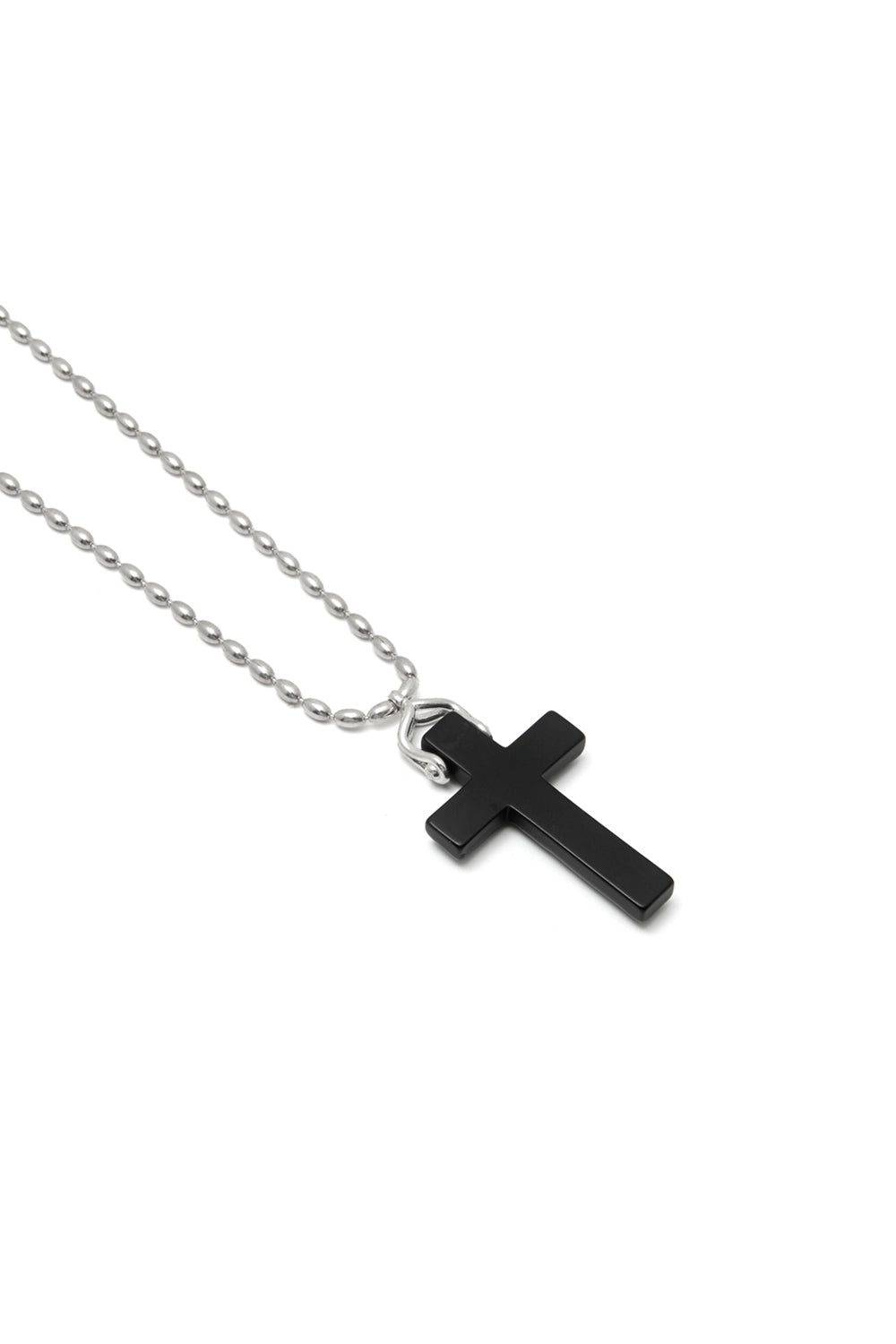SILVER BLESSED OPAQUE BLACK ONYX PENDANT
