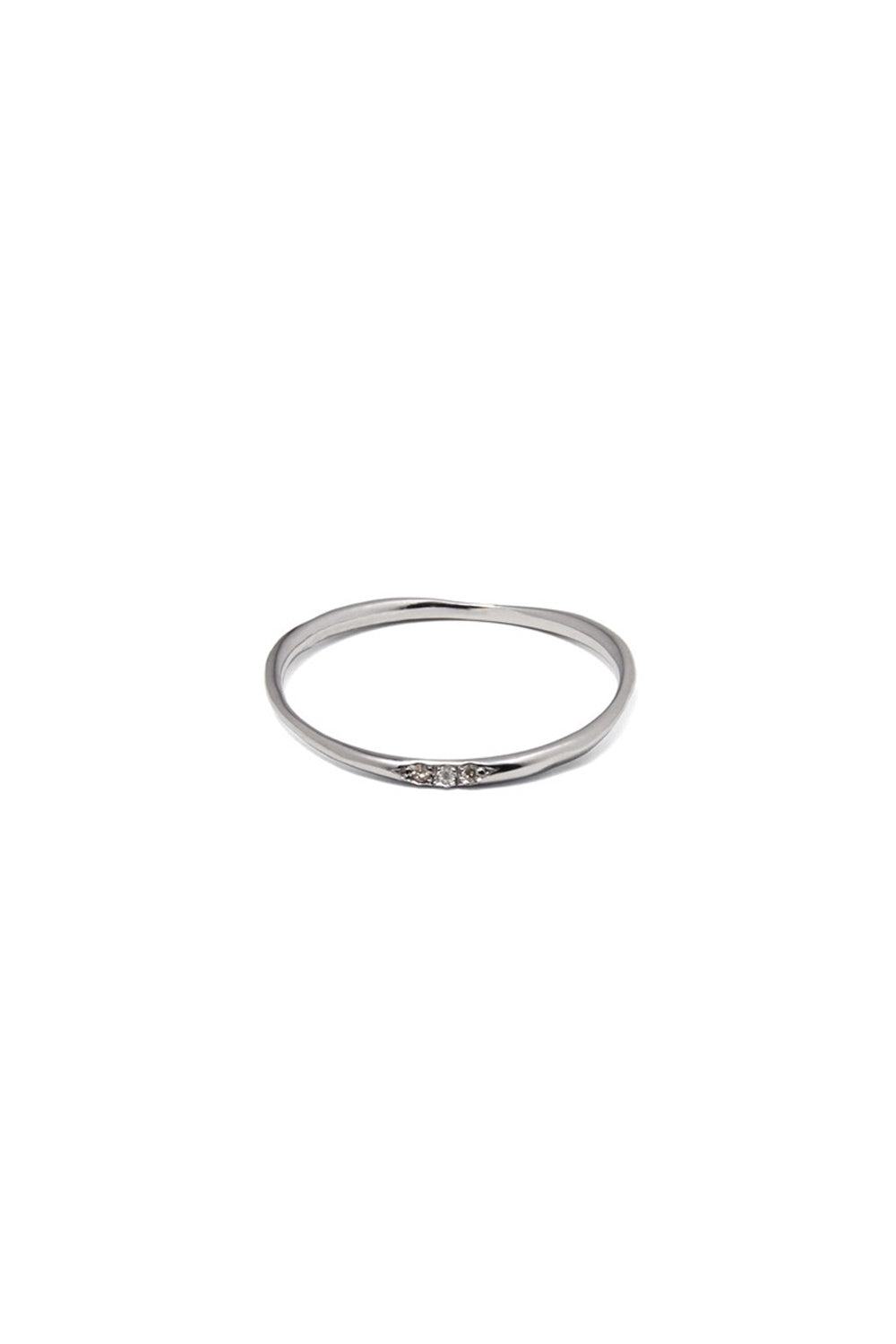 SLIM BODY TRIO DIAMONDS WHITE GOLD RING