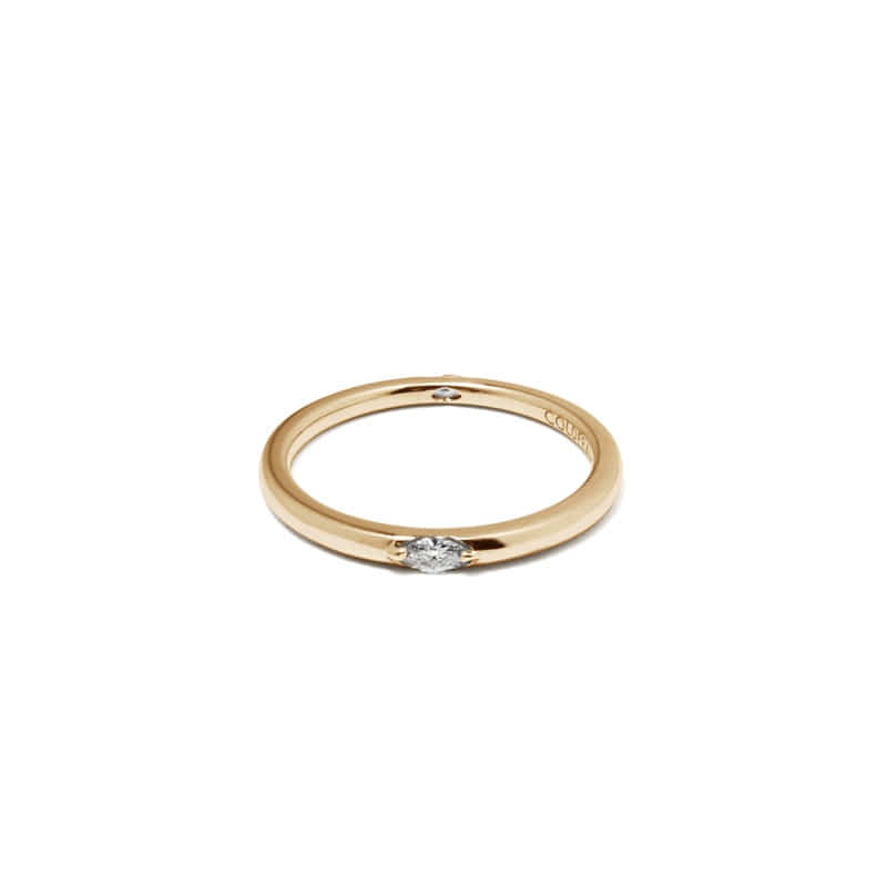 SLIM BODY DUO MARQUISE DIAMOND YELLOW GOLD RING - COLDFRAME