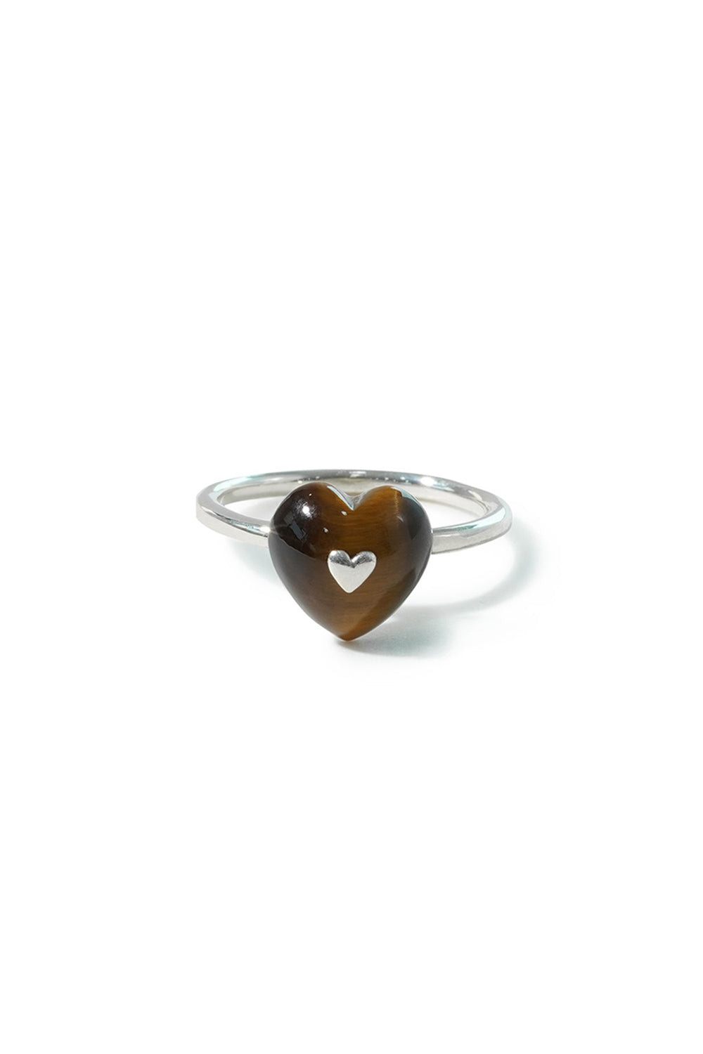 VERY VINTAGE TIGER'S-EYE HEART RING