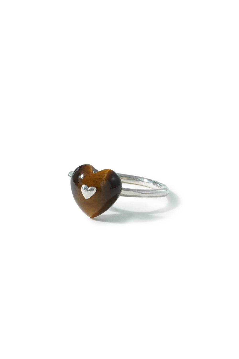 VERY VINTAGE TIGER'S-EYE HEART RING