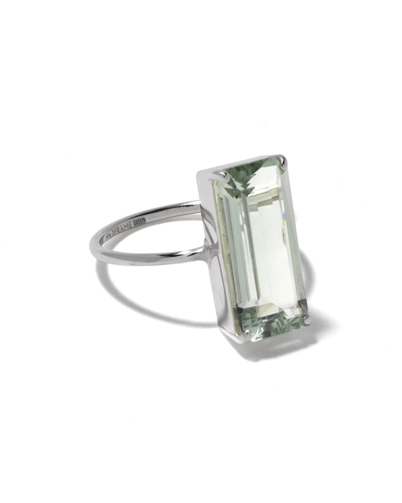 GREEN CHUNKY SQUARE RING