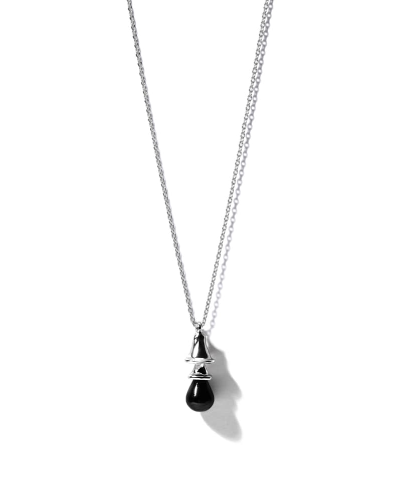 BLACK BELL SILVER NECKLACE