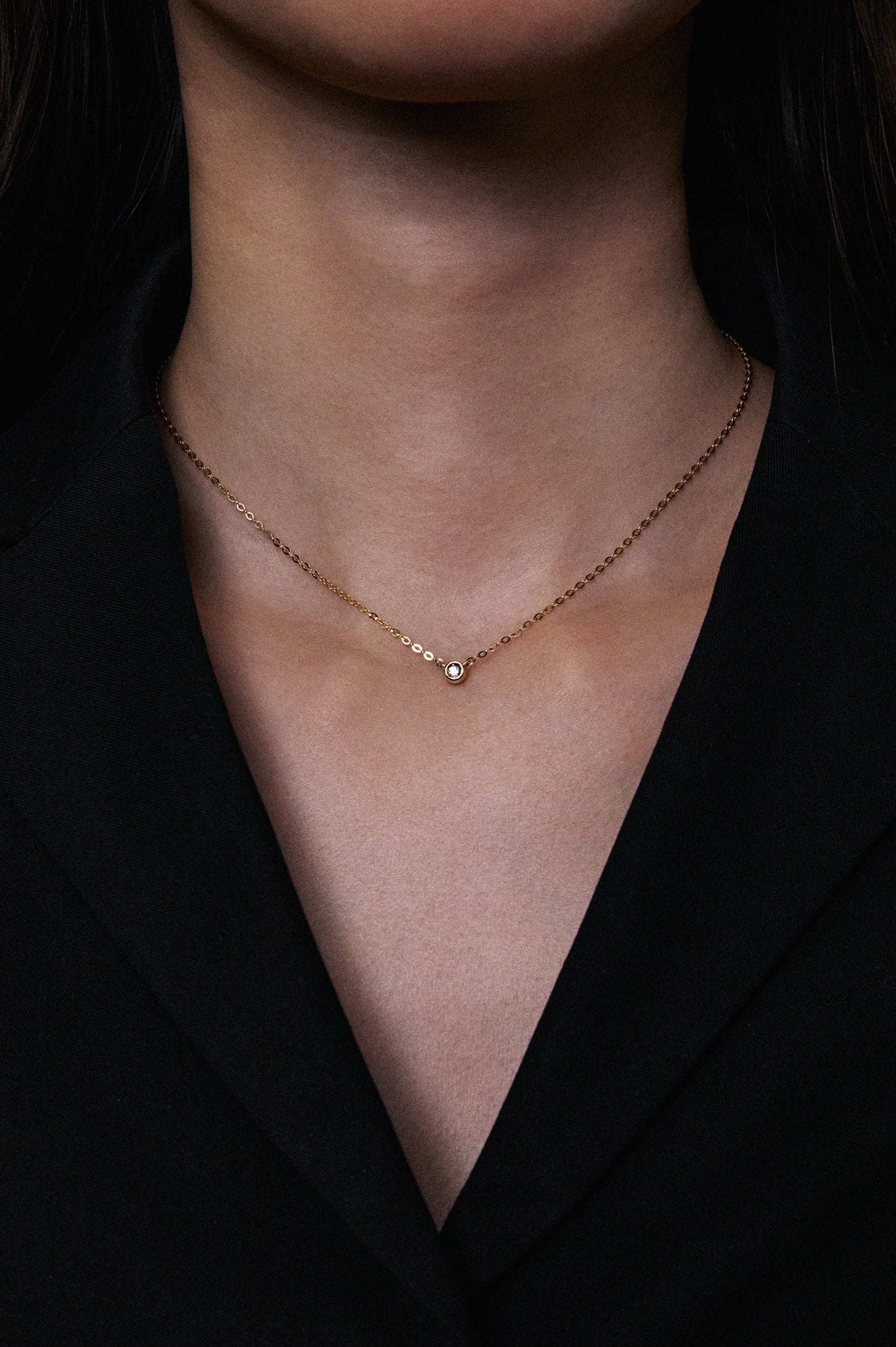 18K GOLD DIA PERFECTION NECKLACE SMALL