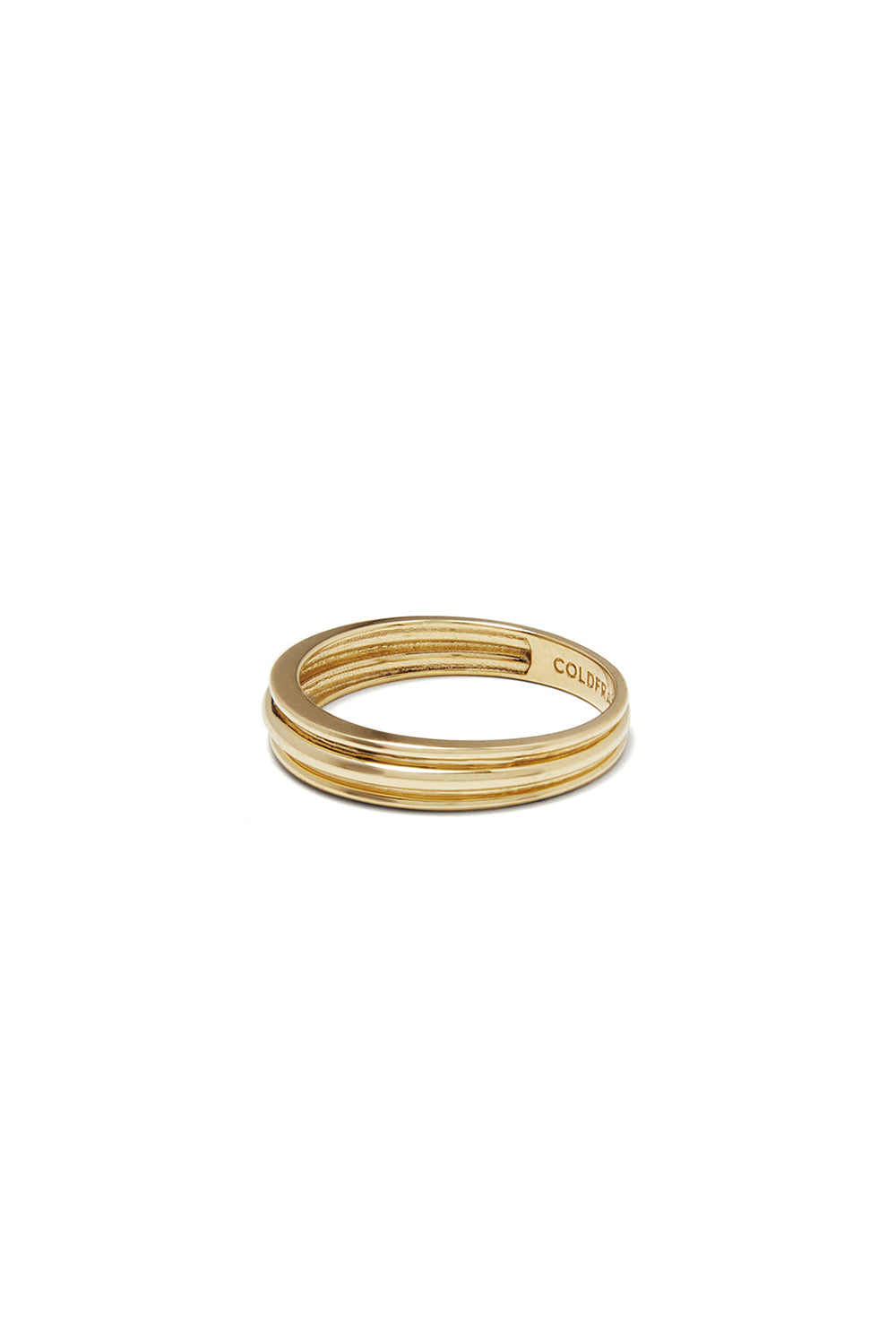 10K GOLD FLAT POTTERY VESSEL RING