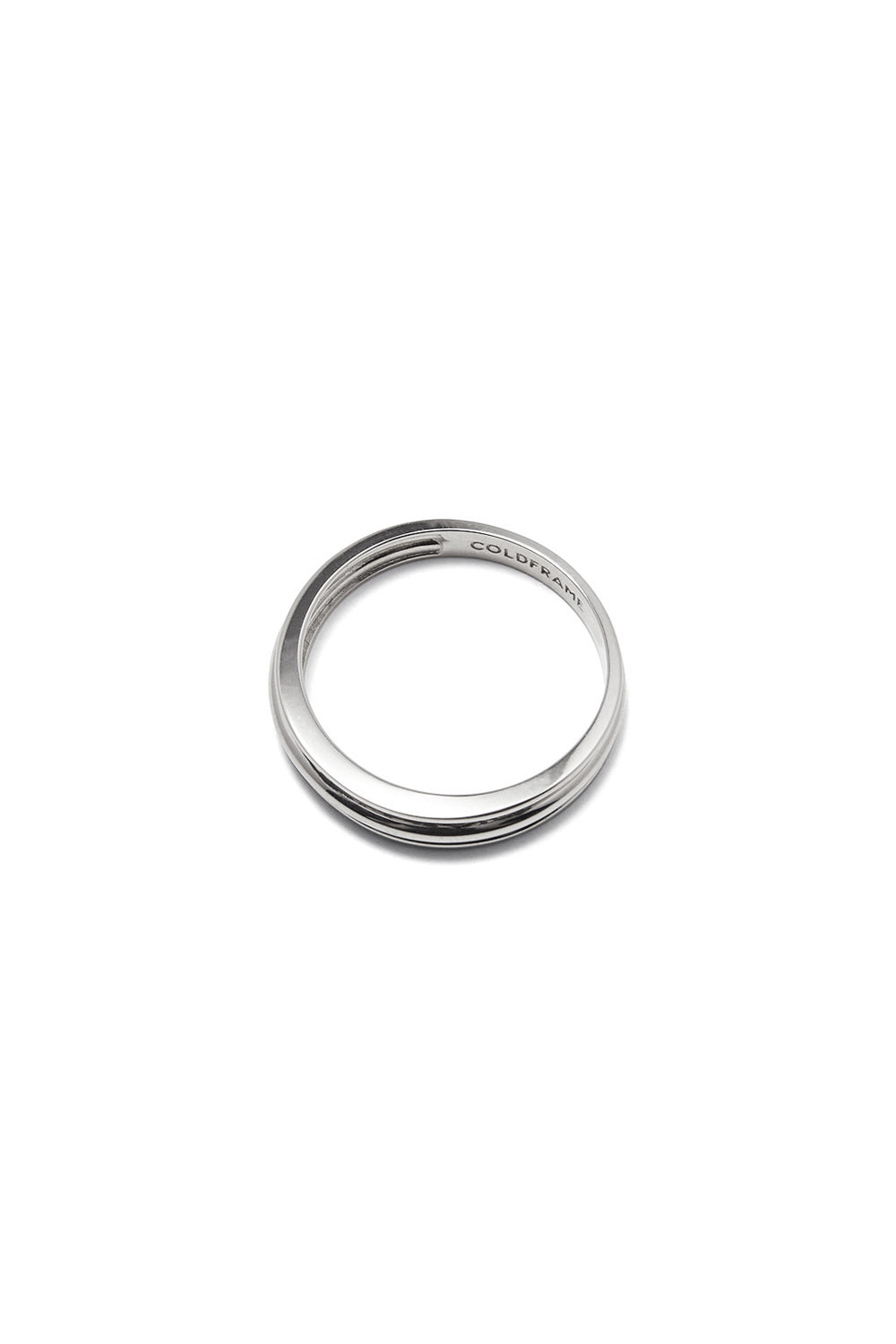 10K WHITE GOLD FLAT POTTERY VESSEL RING