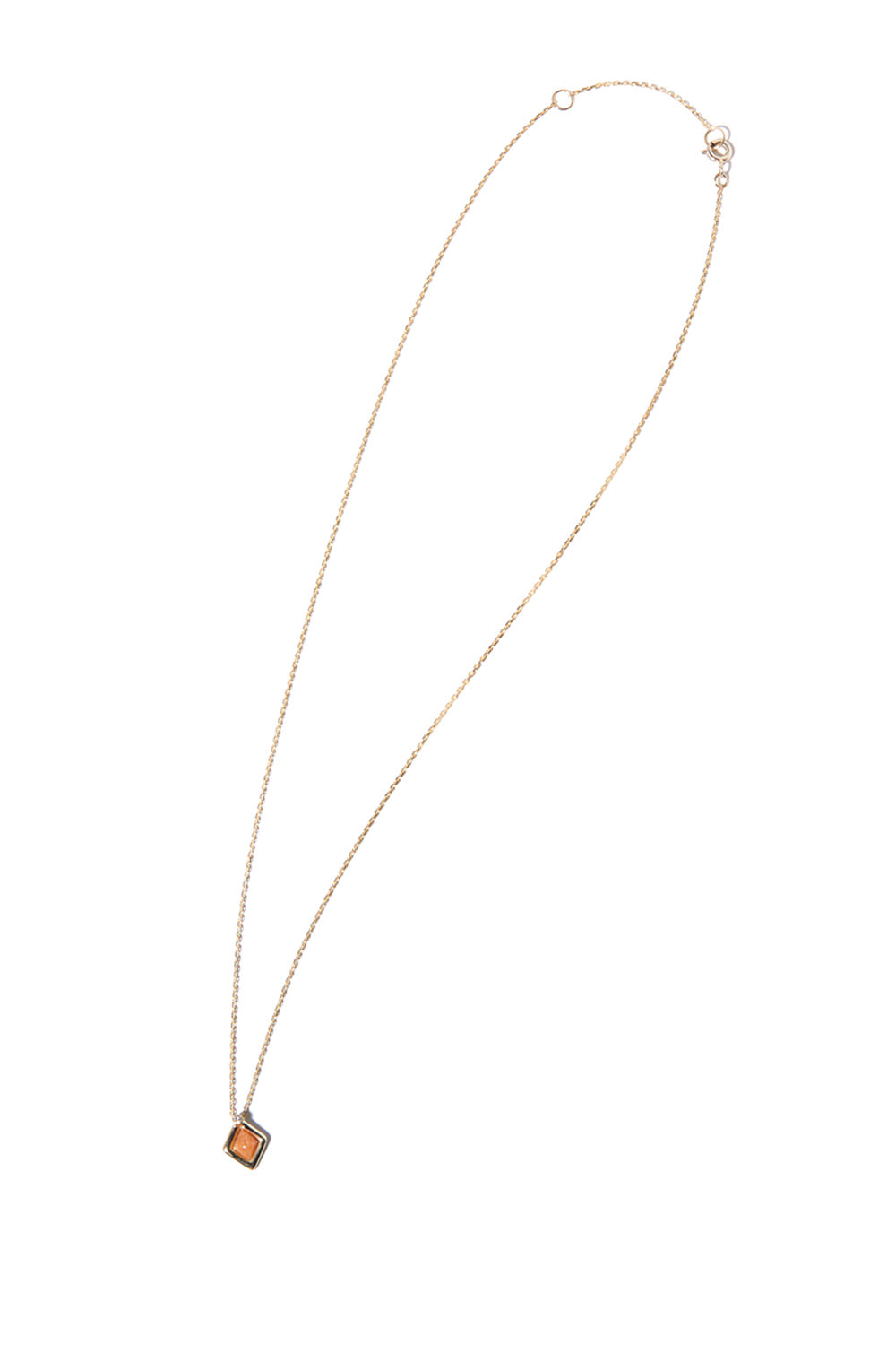 10K GOLD MINI ETERNAL ORANGE QUARTZ NECKLACE