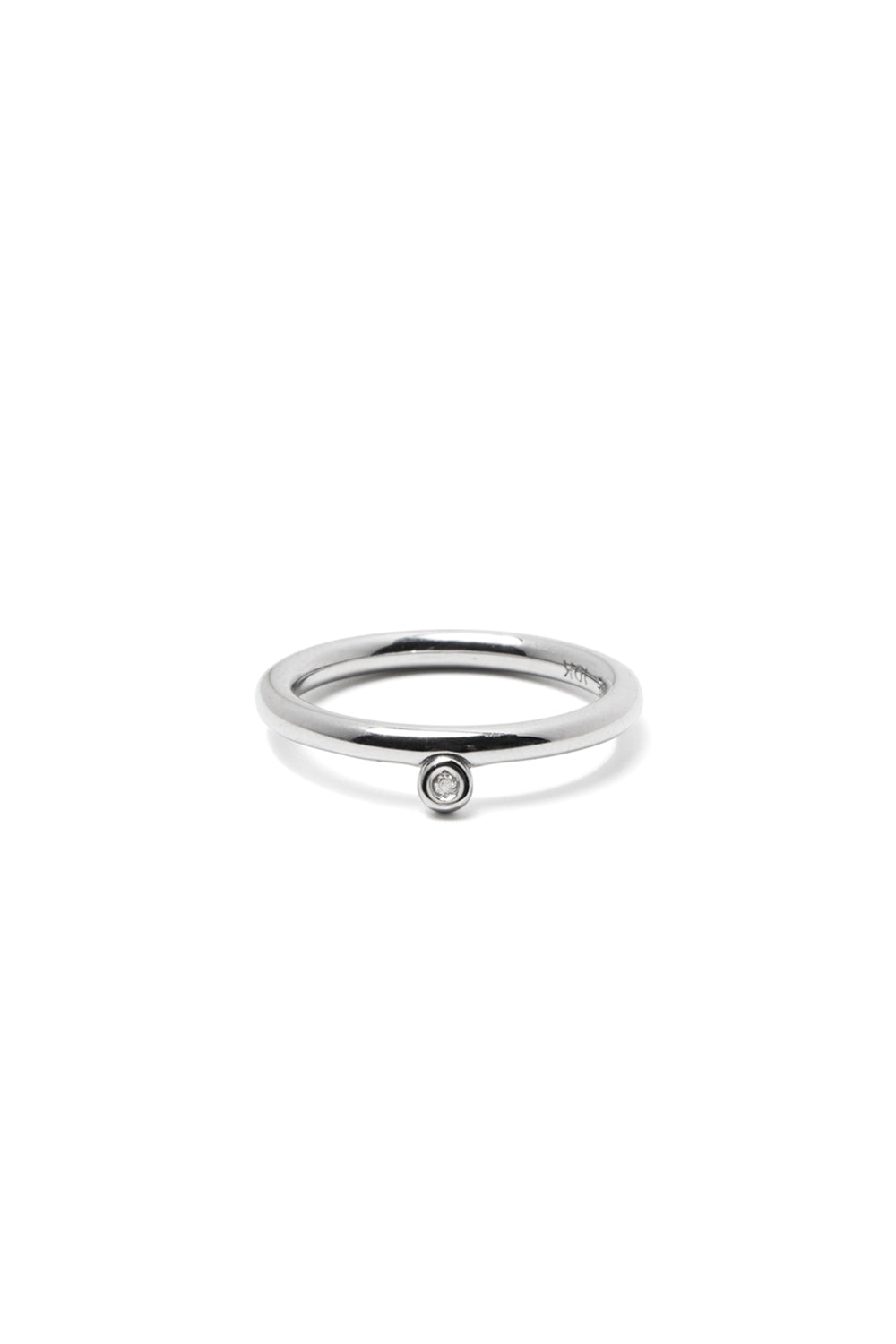 10K WHITE GOLD DIA HEMISPHERE RING