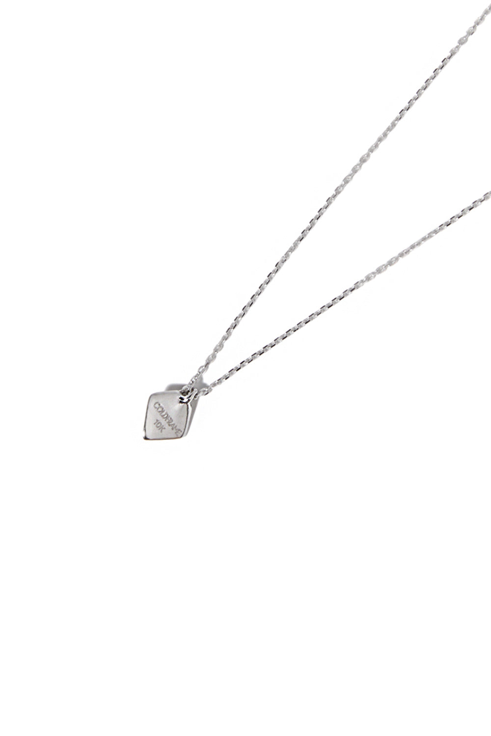 10K WHITE GOLD MINI ETERNAL ORANGE QUARTZ NECKLACE