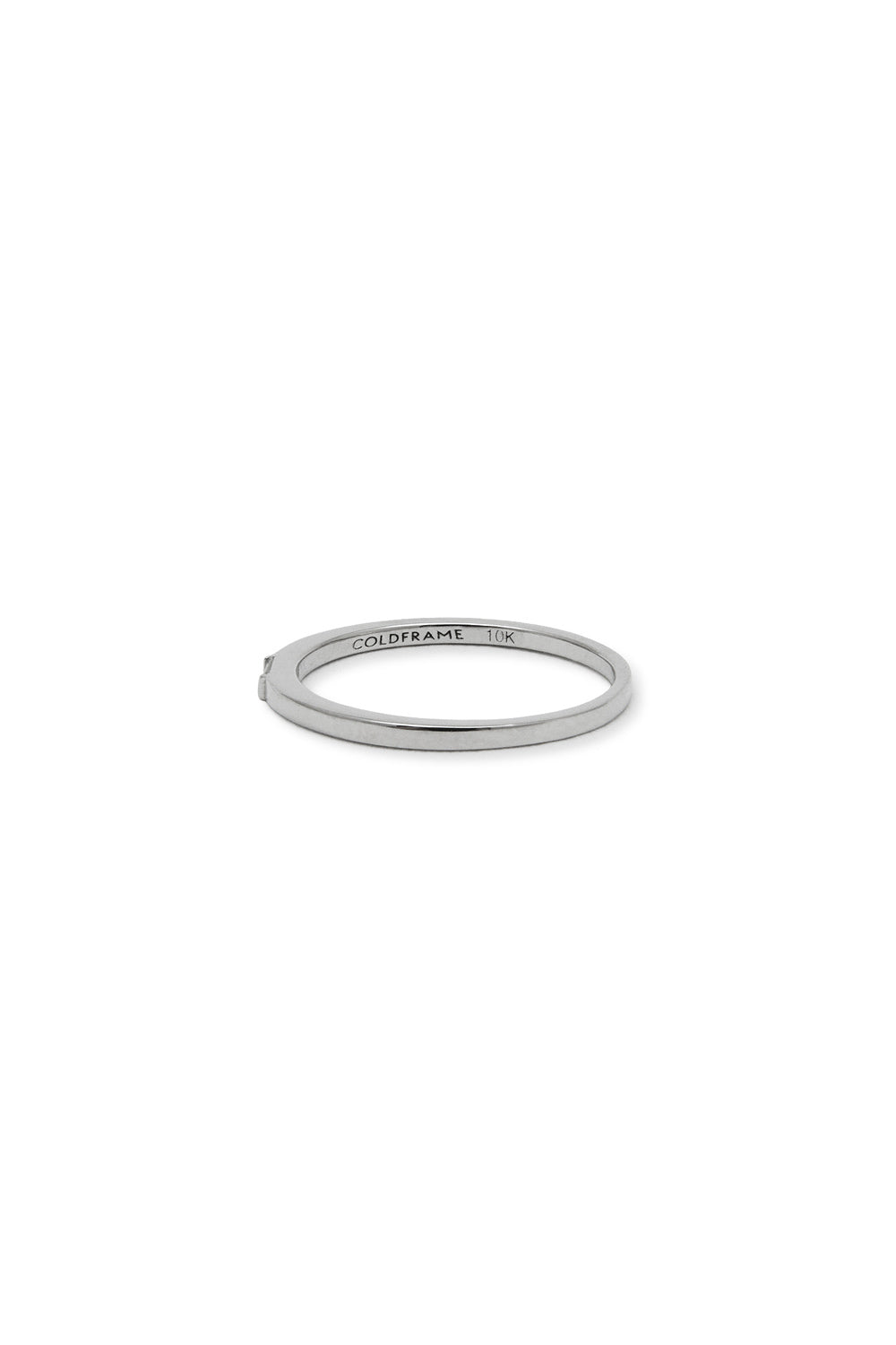 10K SLIM BODY BAGUETTE DIAMOND WHITE GOLD RING