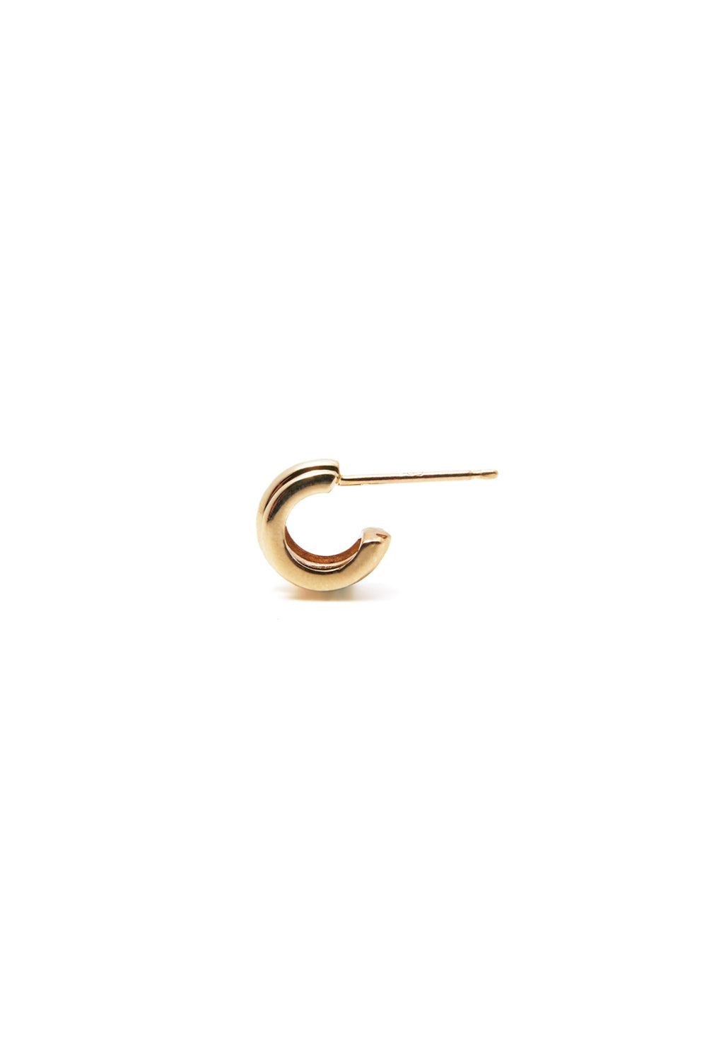 10K GOLD FLAT POTTERY VESSEL EAR HOOPS