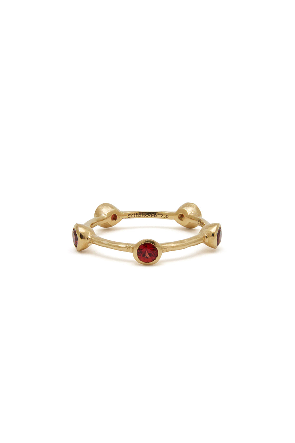 RENAISSANCE CROWN FIVE RED SAPPHIRE RING