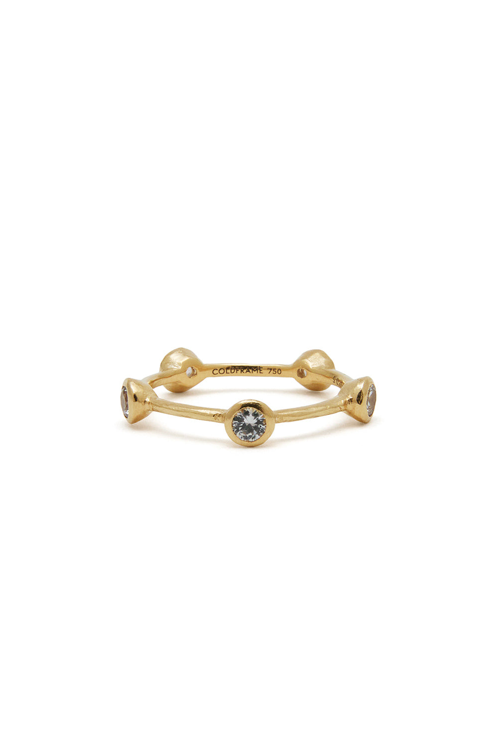 RENAISSANCE CROWN FIVE WHITE SAPPHIRE RING