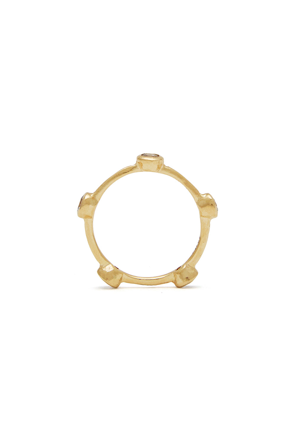 RENAISSANCE CROWN FIVE WHITE SAPPHIRE RING