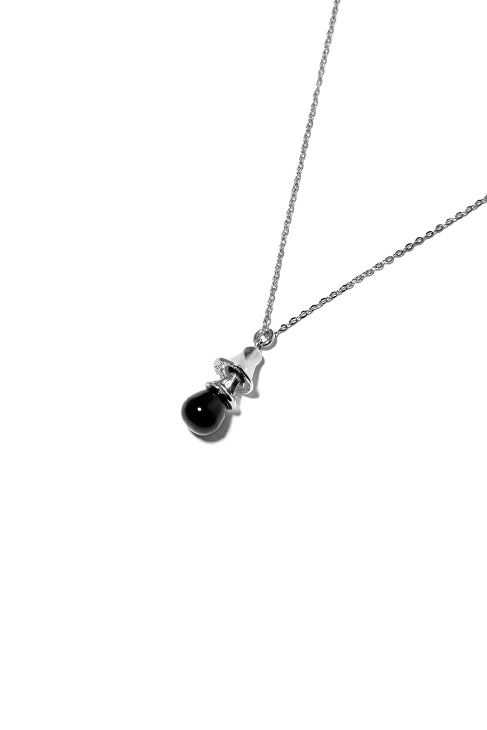 BLACK BELL SILVER NECKLACE