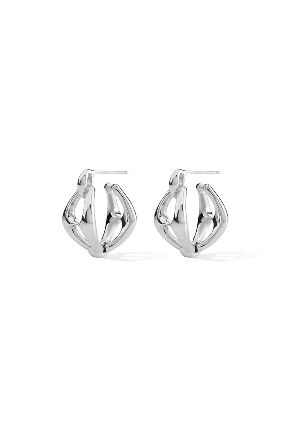 CF ANCHOR CHAIN HOOP EARRINGS