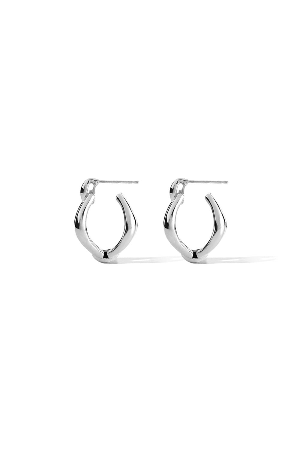 CF ANCHOR CHAIN HOOP EARRINGS