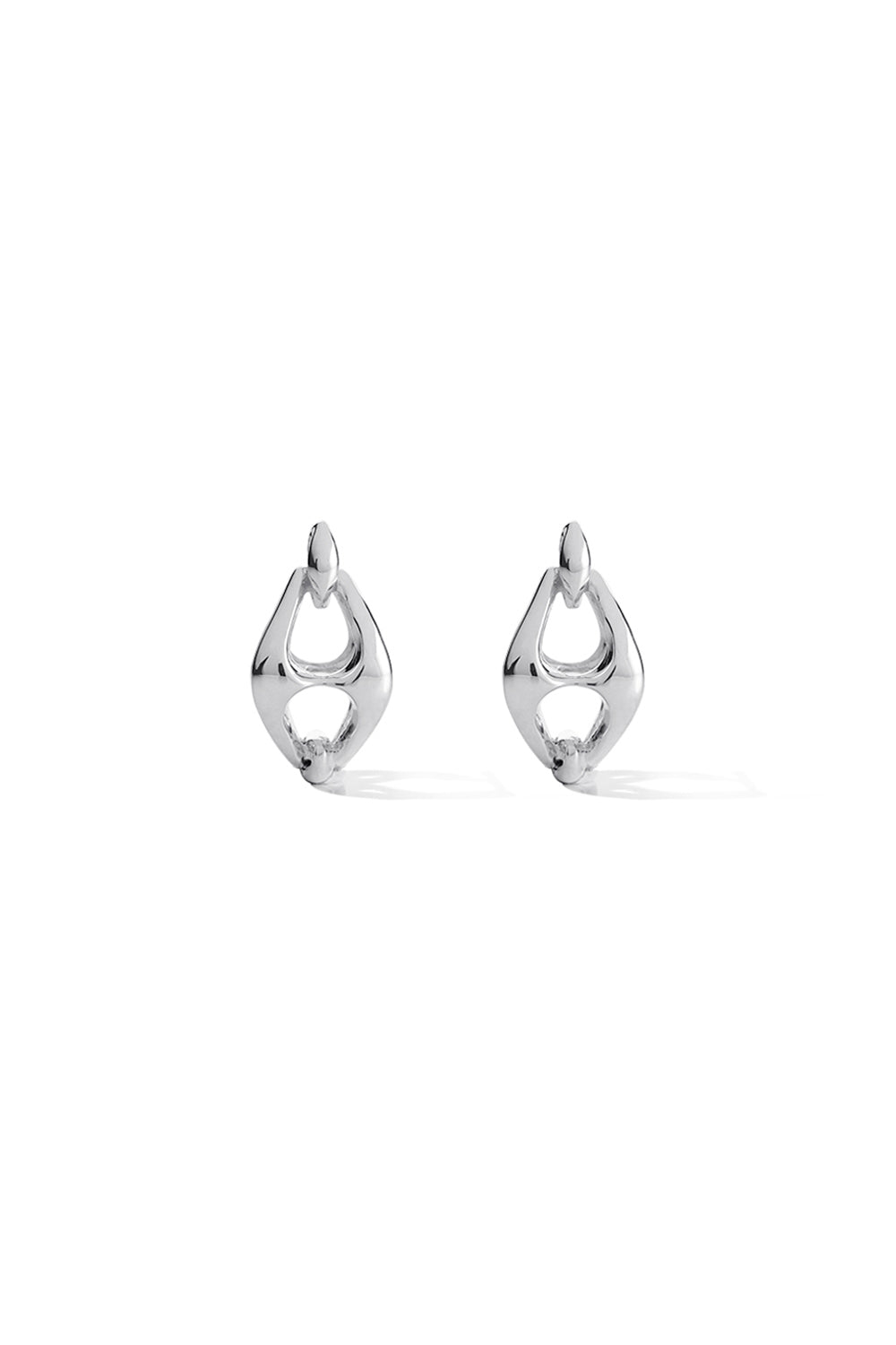 CF ANCHOR CHAIN HOOP EARRINGS