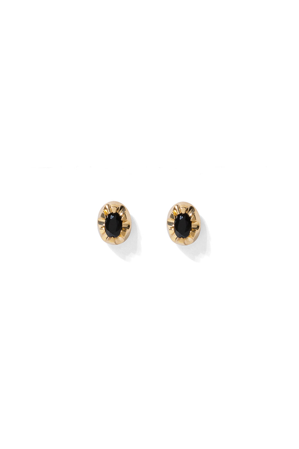 CLAW ONYX GOLD EARRINGS