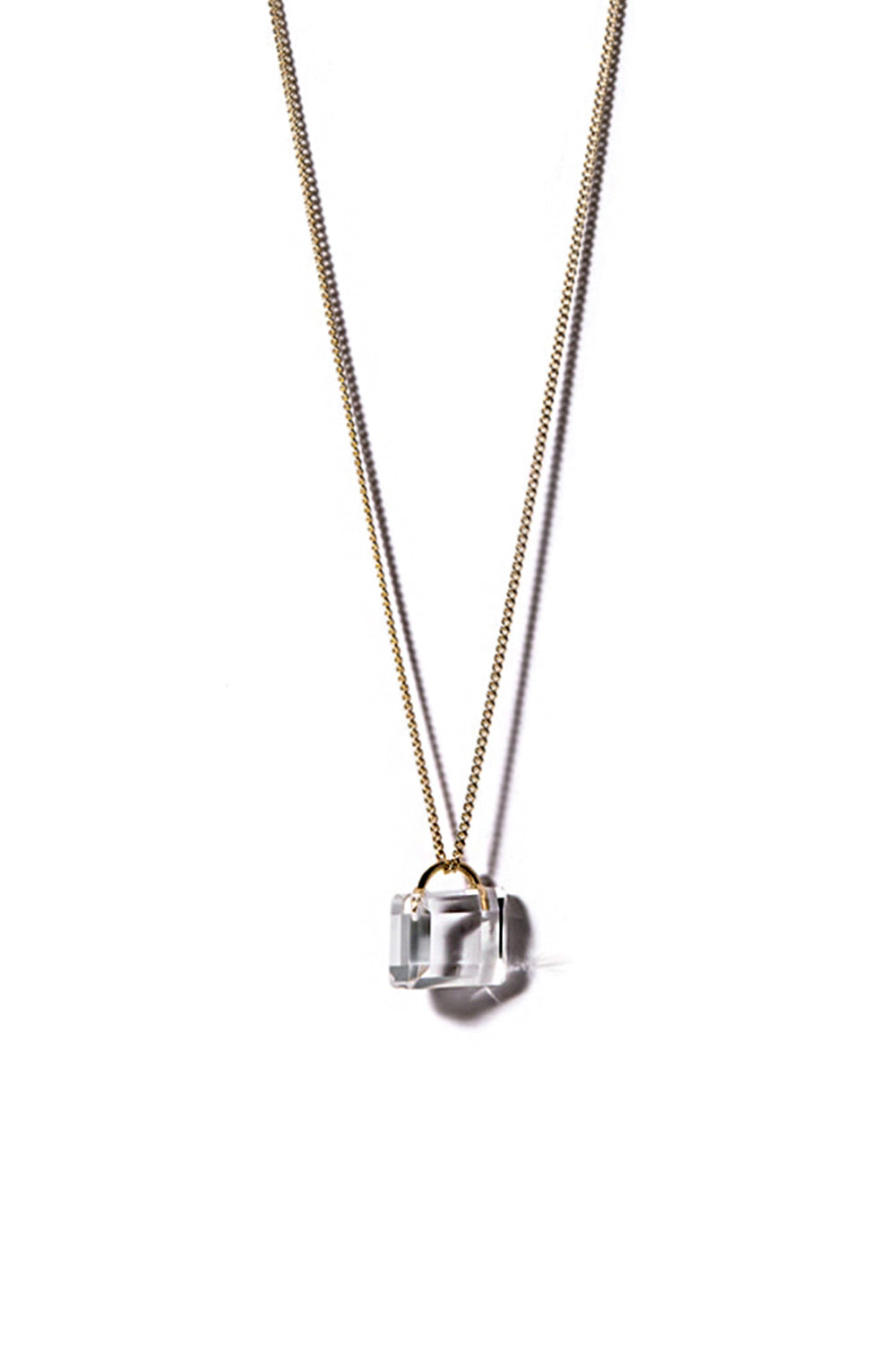 COLORLESS PADLOCK NECKLACE