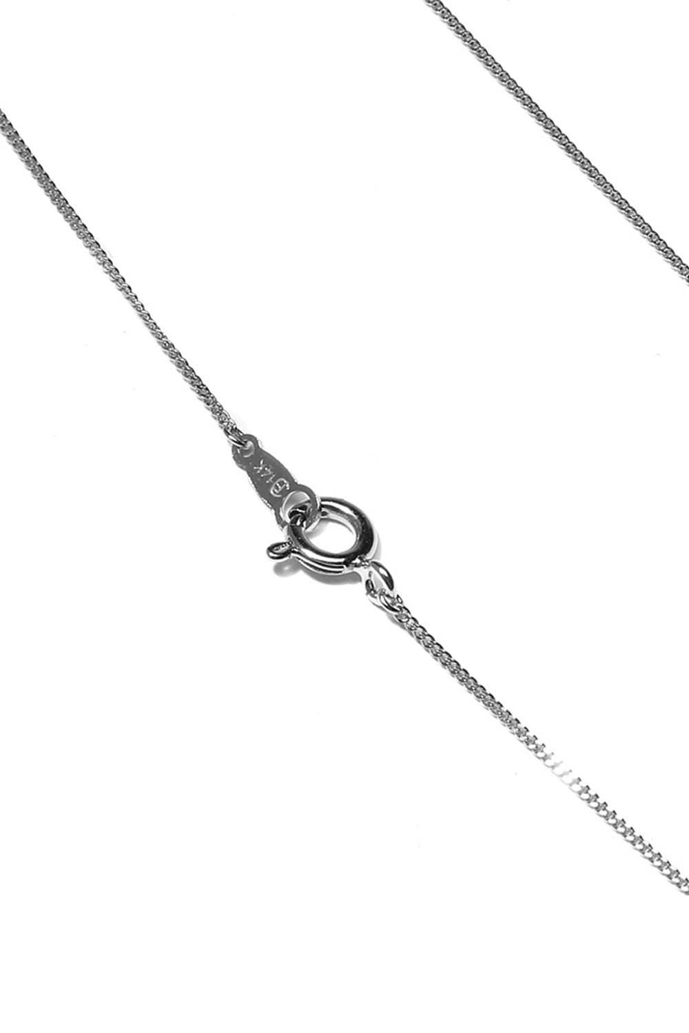 COLORLESS PADLOCK SILVER NECKLACE