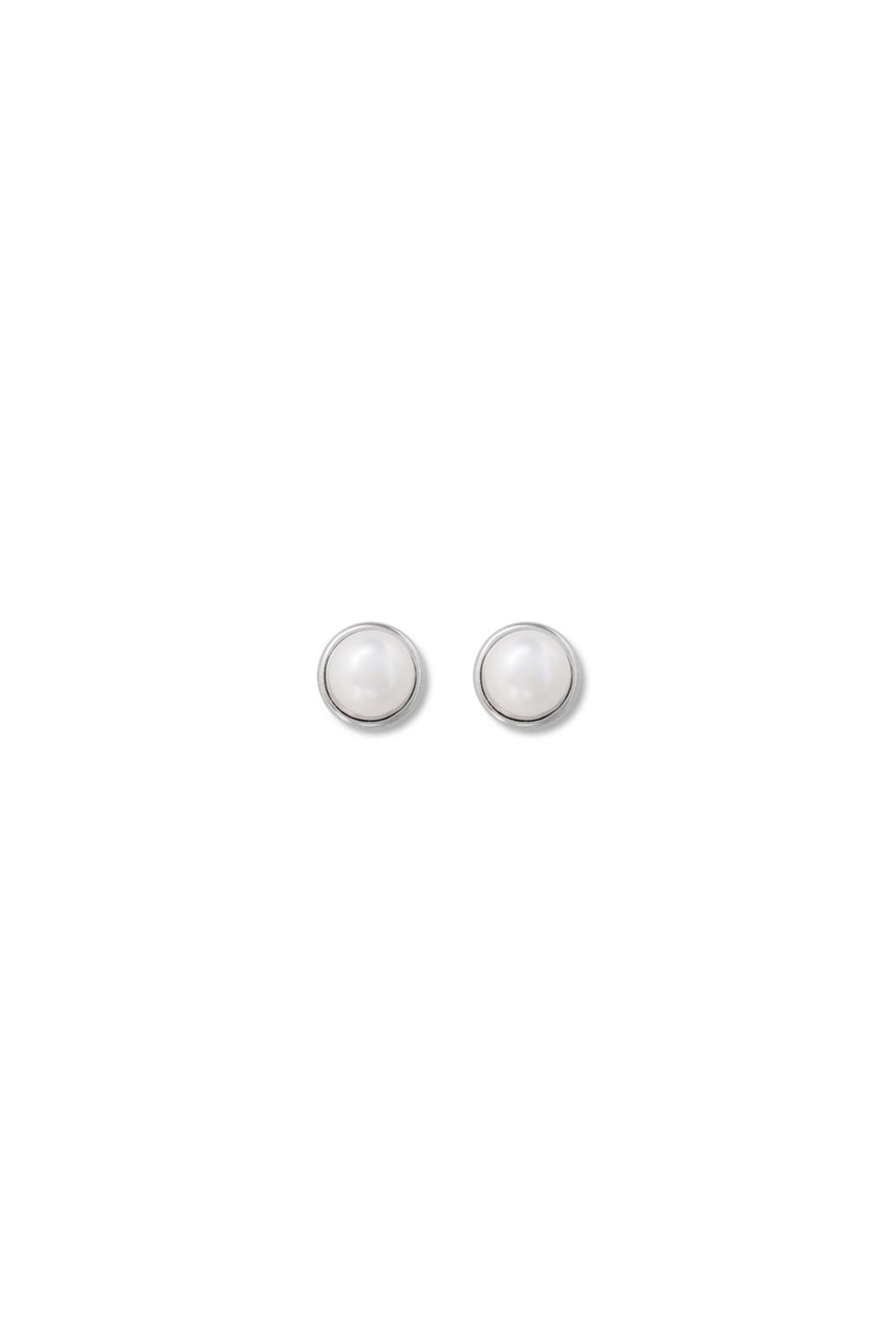 COLD WHITE 6mm PEARL EARRINGS