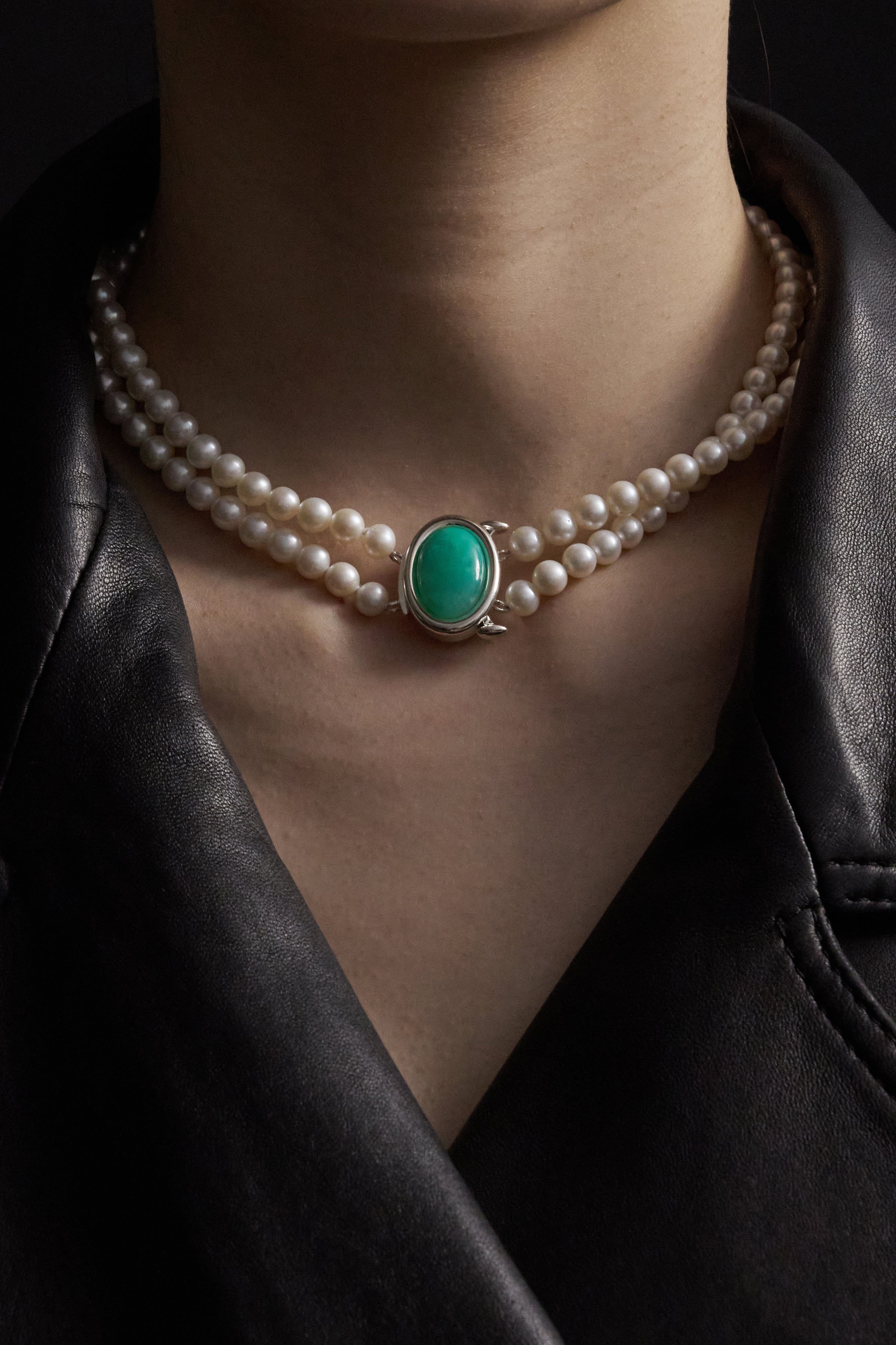 ETERNAL GREEN CALCEDONY PEARL NECKLACE