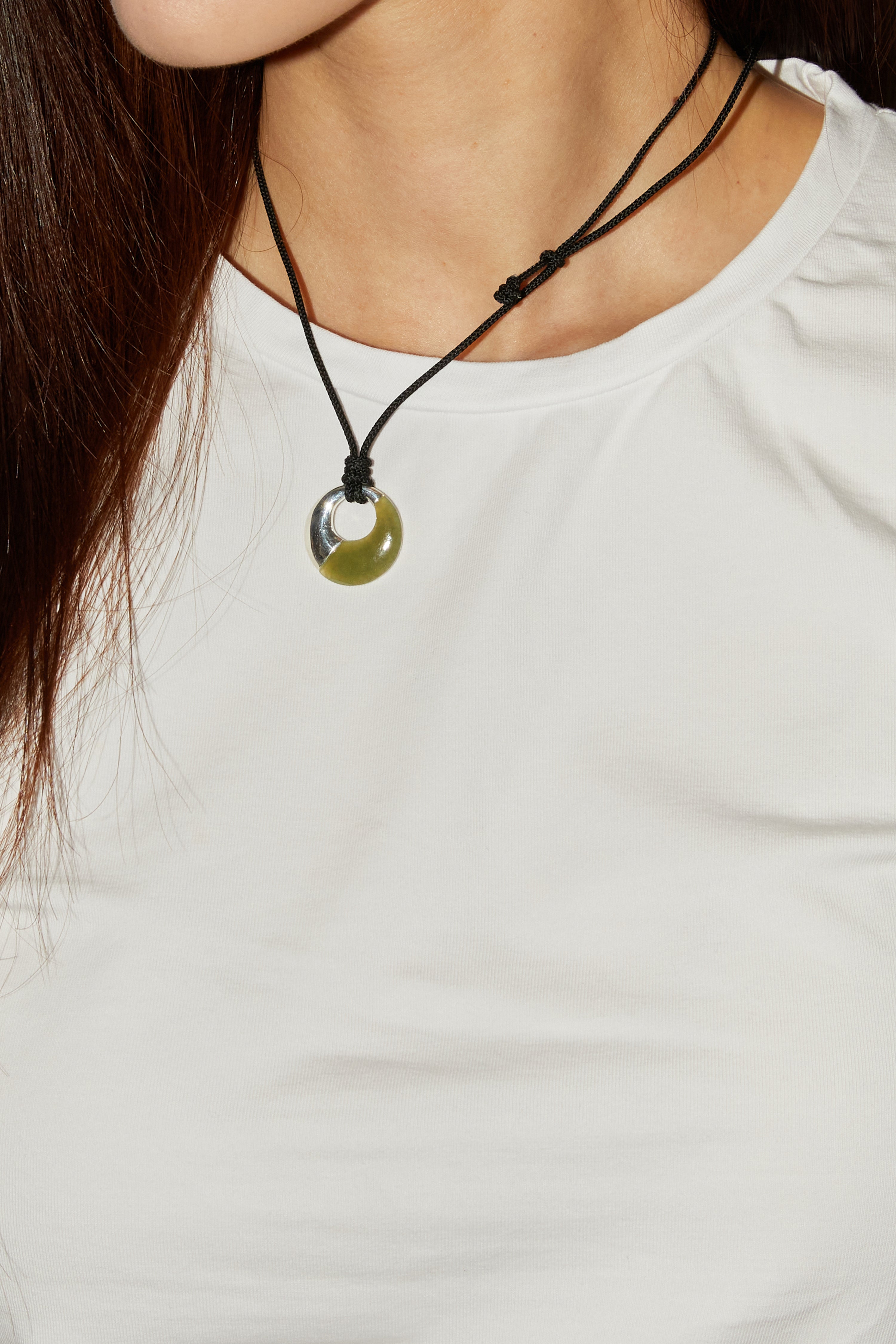 ETERNAL NEPHRITE JADE BLACK THREAD NECKLACE