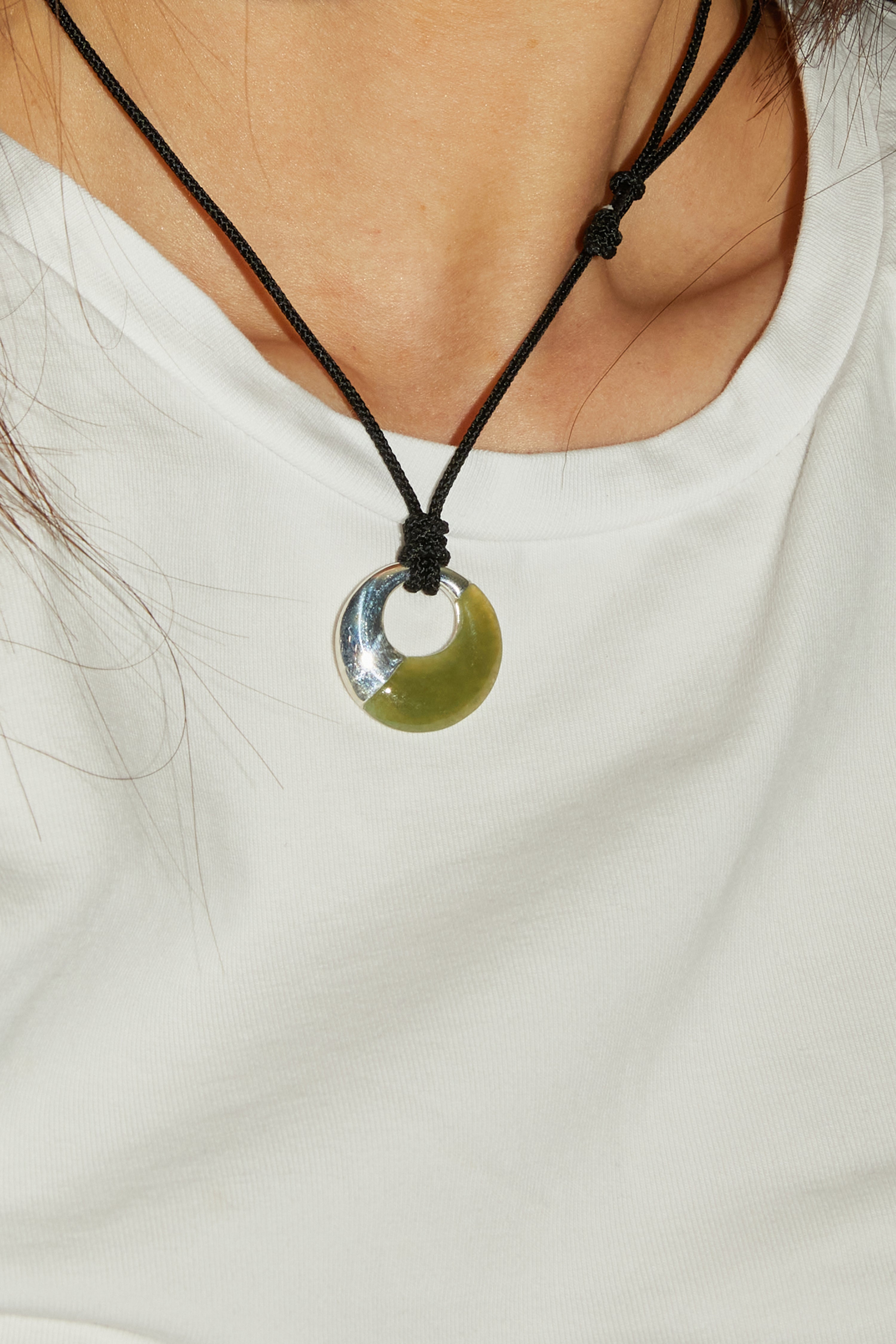 ETERNAL NEPHRITE JADE BLACK THREAD NECKLACE