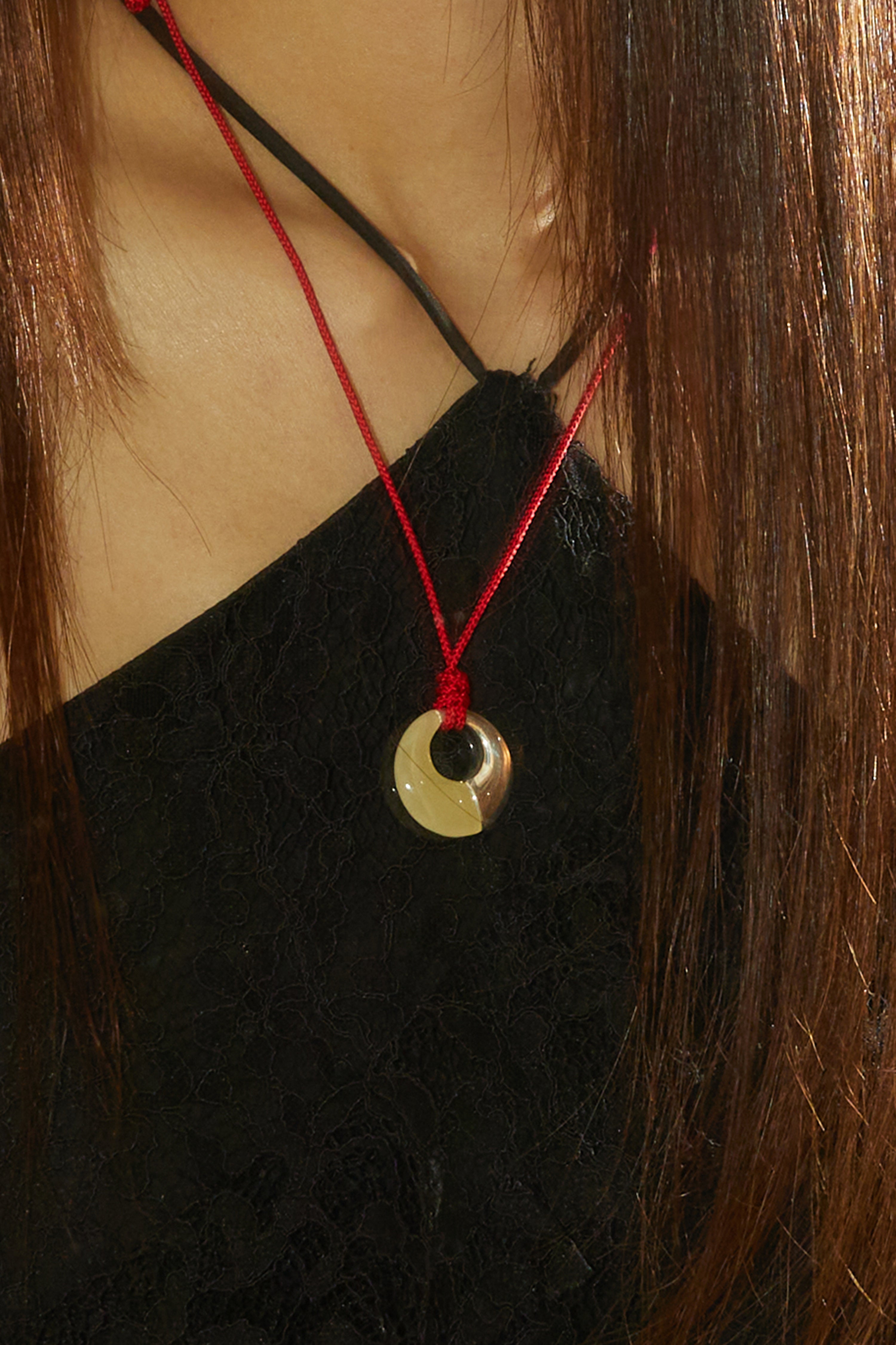 ETERNAL NEPHRITE JADE RED THREAD NECKLACE