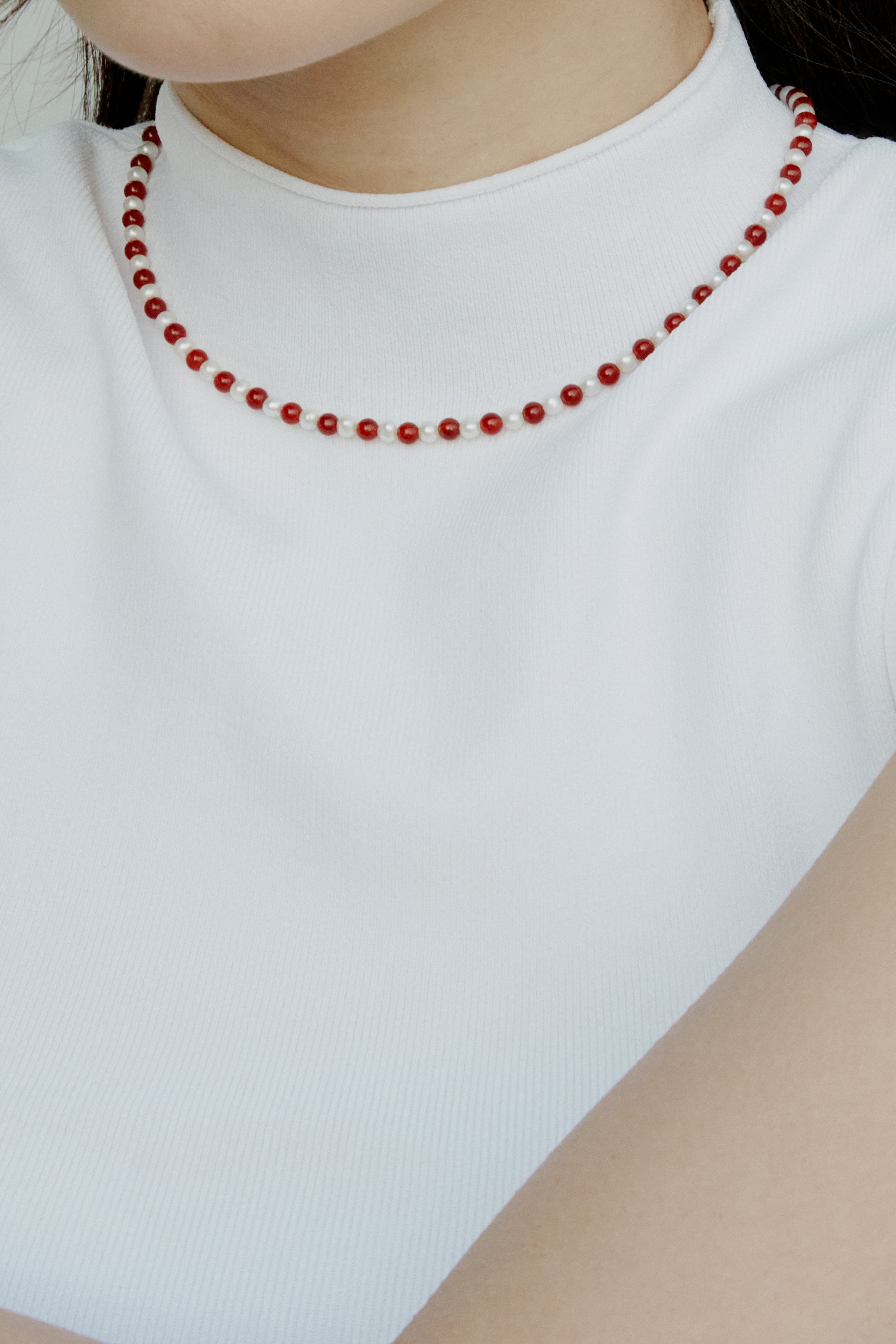 EVERYDAY PEARLS WITH RED ONYX