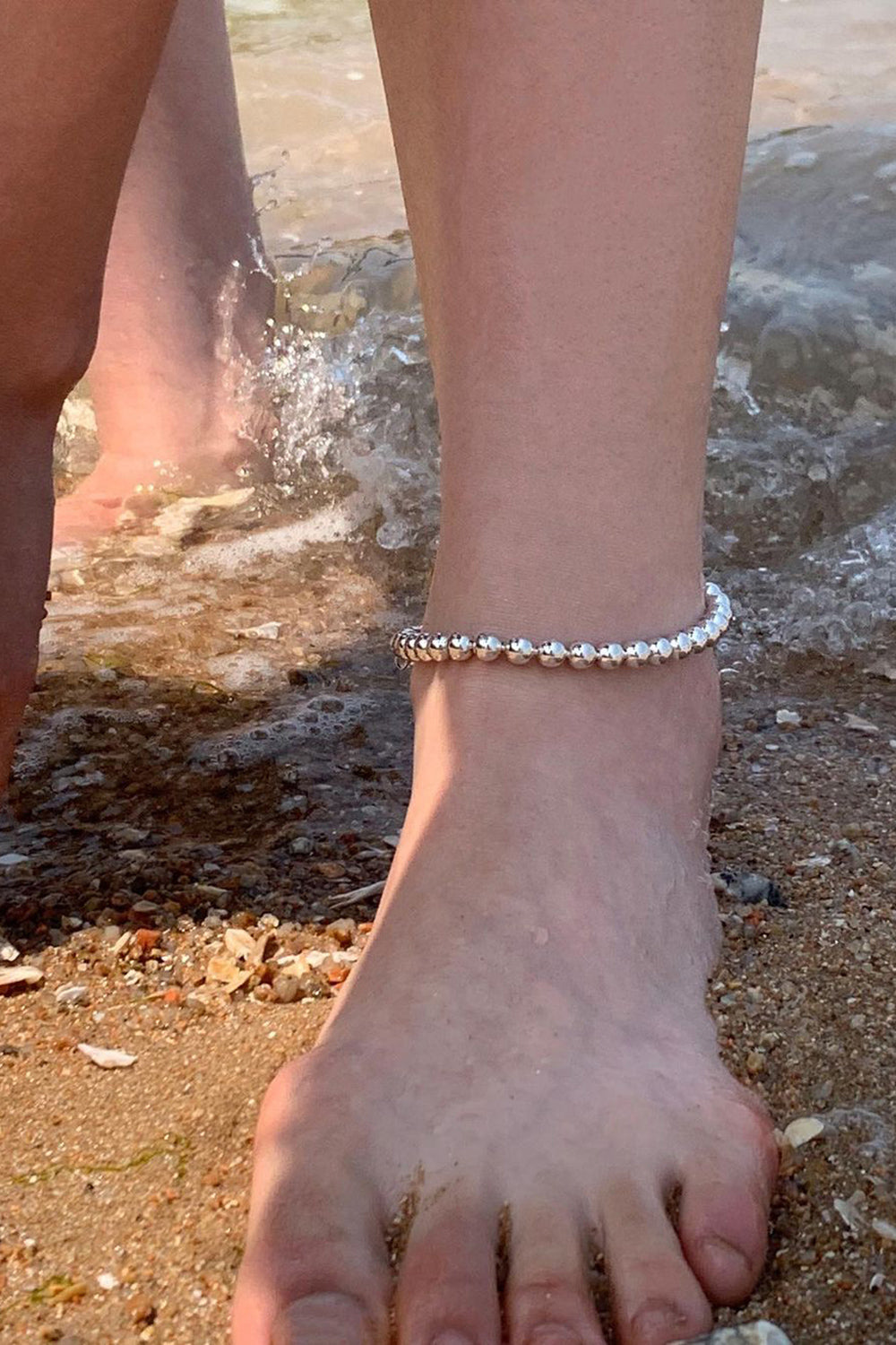 EVERYDAY SILVER BALL ANKLE BRACELET