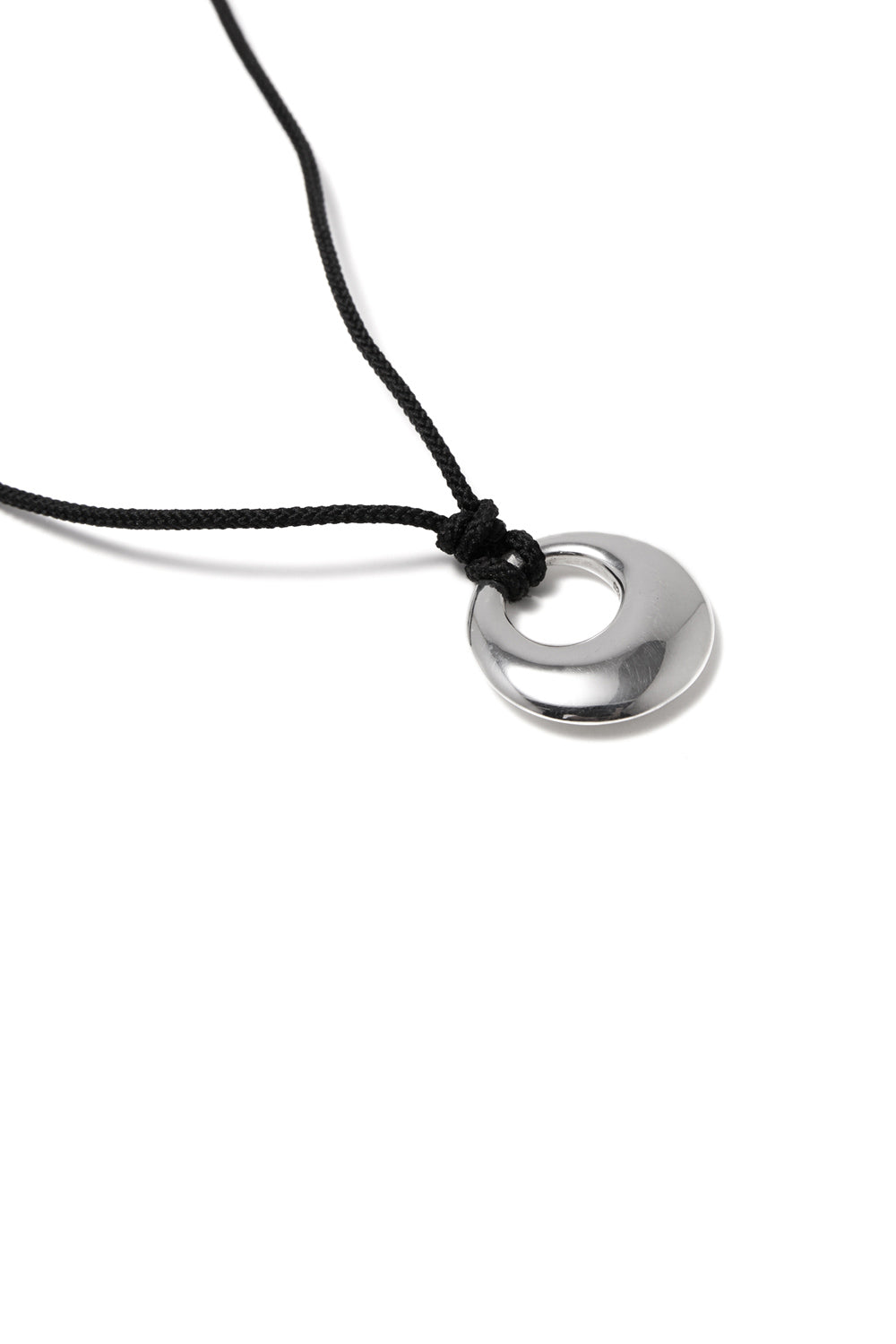 ETERNAL SILVER JADE BLACK THREAD NECKLACE