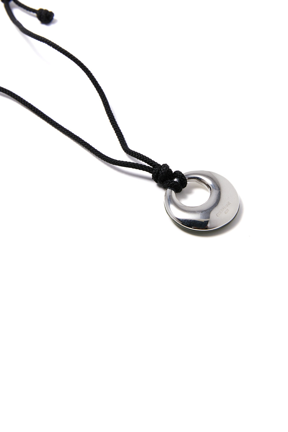 ETERNAL SILVER JADE BLACK THREAD NECKLACE