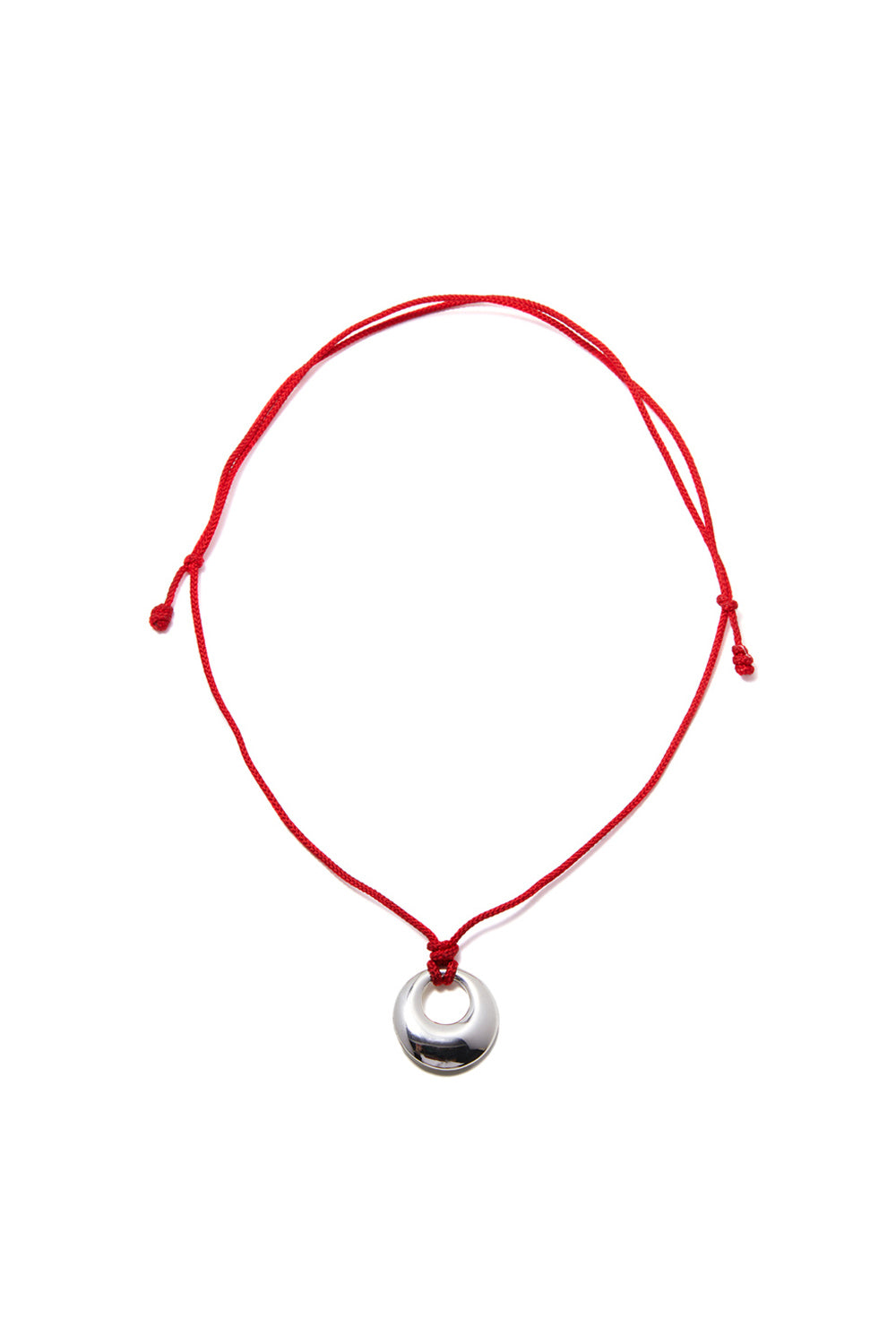 ETERNAL SILVER JADE RED THREAD NECKLACE