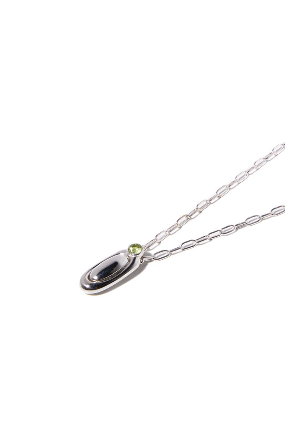 ETERNAL SILVER QUARTZ PERIDOT NECKALCE