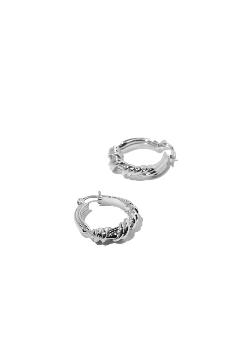 GORDIAN SWEATER SILVER HOOPS