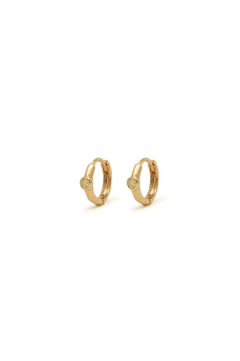 RENAISSANCE YELLOW DIAMOND ORB HOOPS PETIT PLUS
