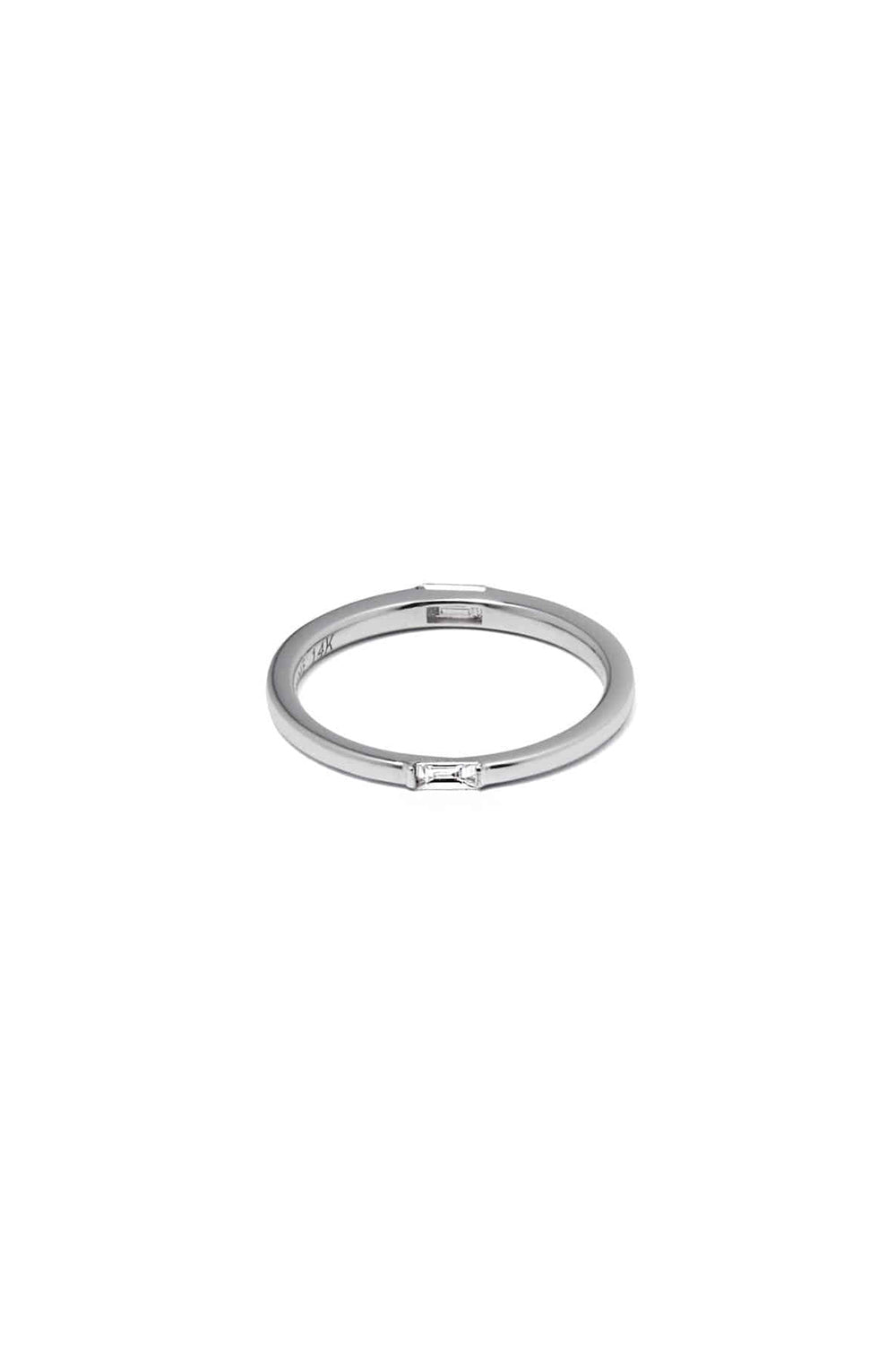 SLIM BODY DUO BAGUETTE DIAMOND WHITE GOLD RING