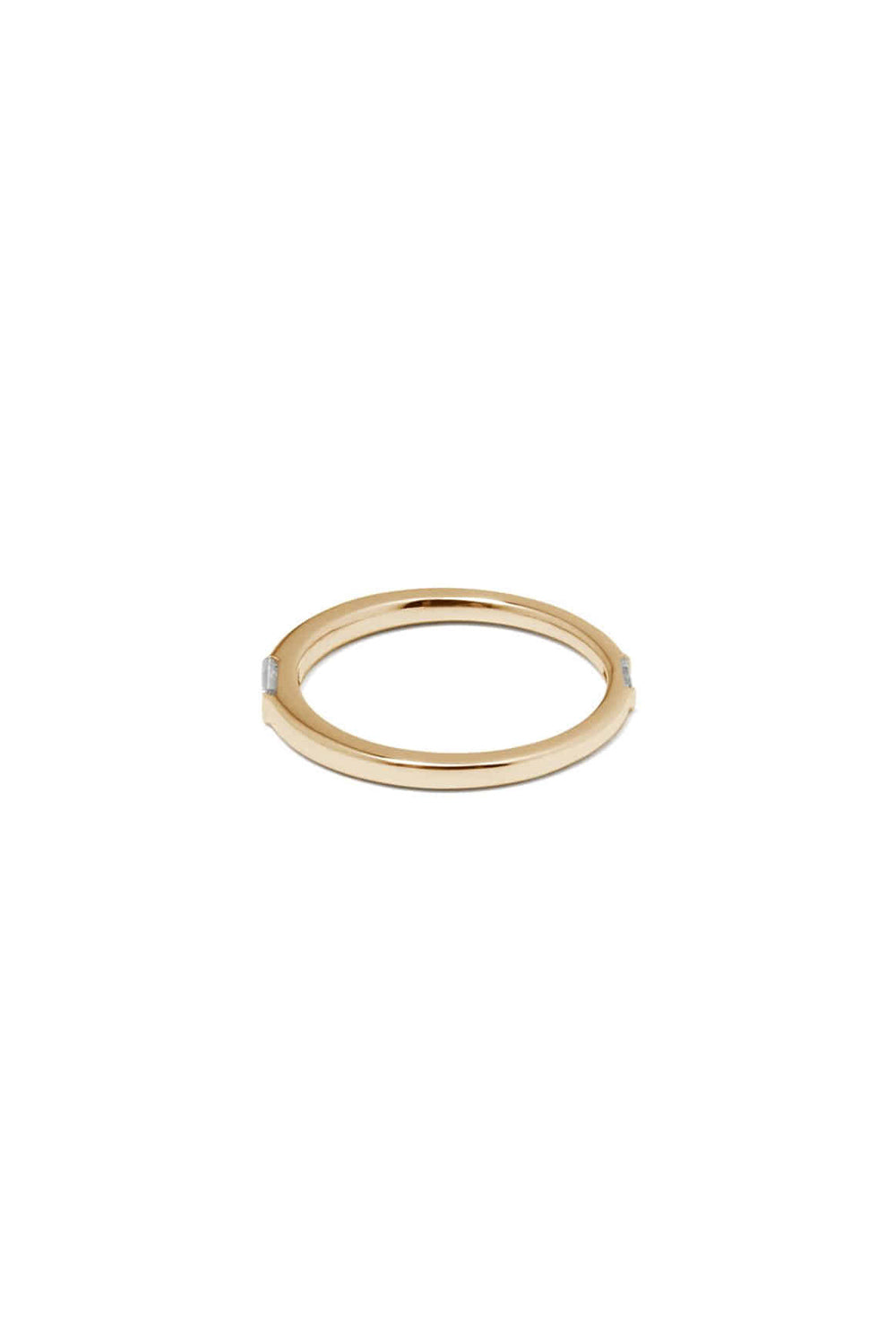 SLIM BODY DUO BAGUETTE DIAMOND YELLOW GOLD RING