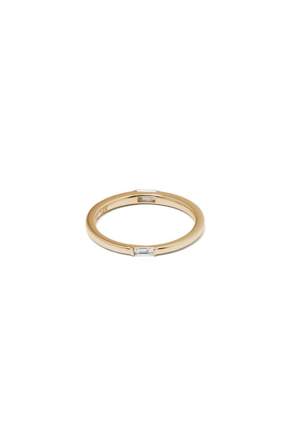 SLIM BODY DUO BAGUETTE DIAMOND YELLOW GOLD RING