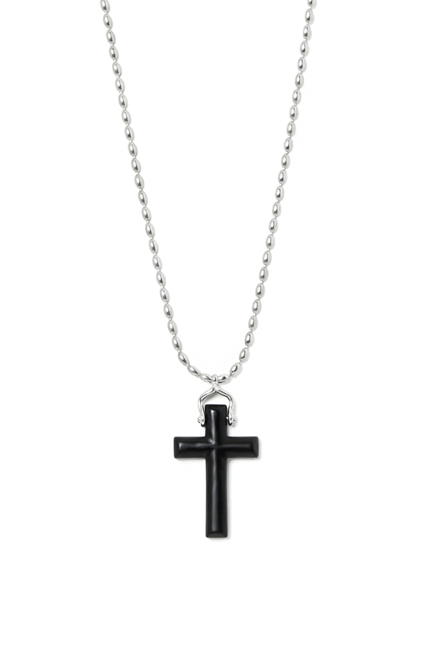 SILVER BLESSED OPAQUE BLACK ONYX PENDANT